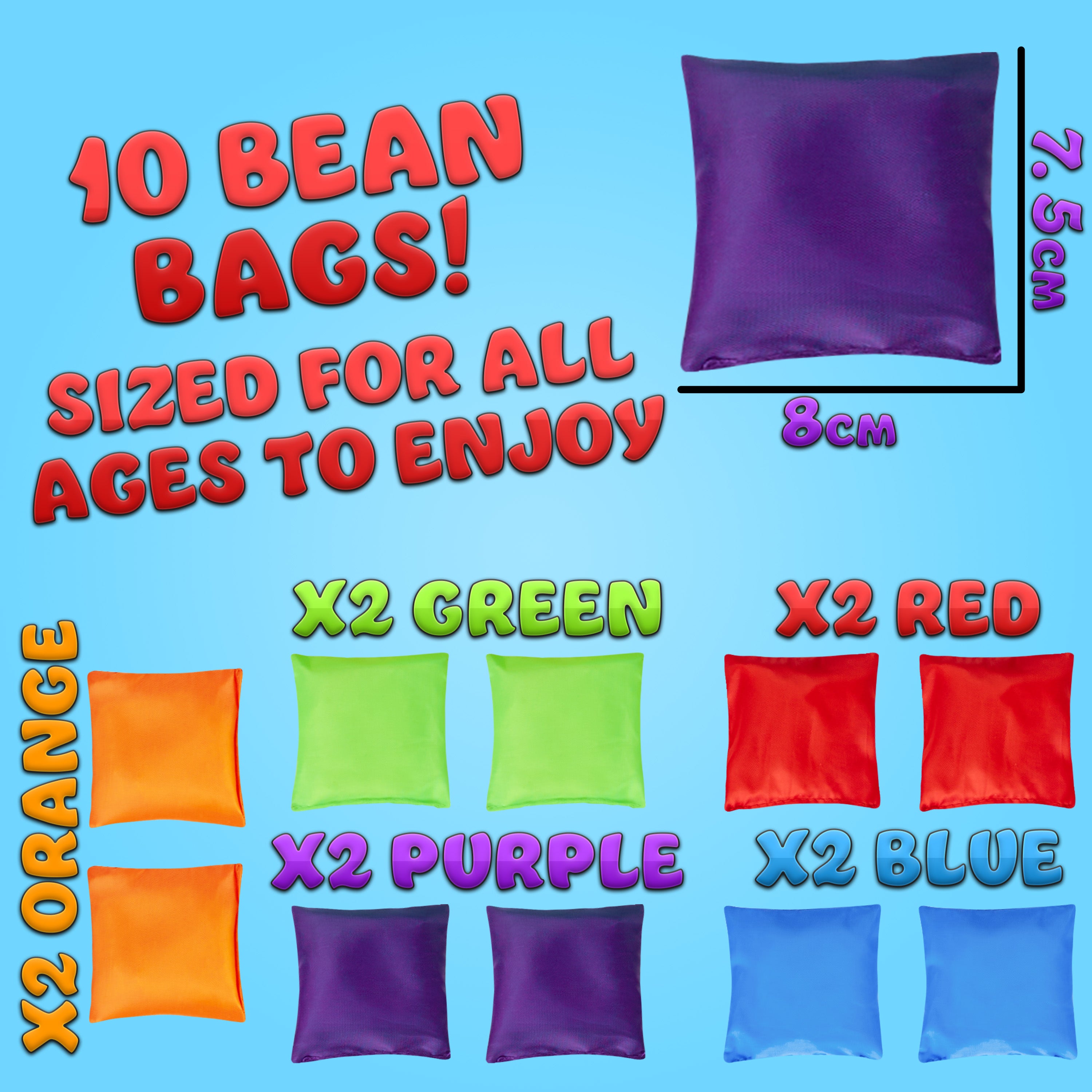 kreativekraft-sacs-lest-s-jeu-lancer-enfant-lot-10-couleurs image 6