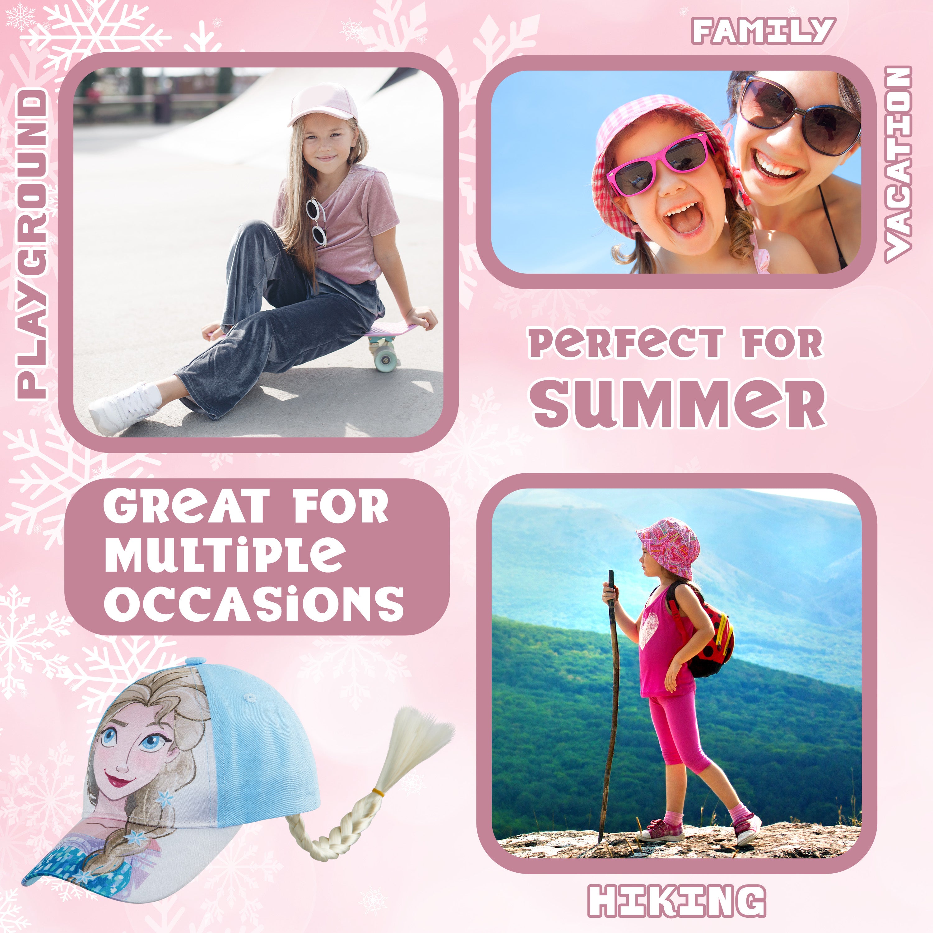 disney-frozen-casquette-fille-elsa-natte-amovible image 5