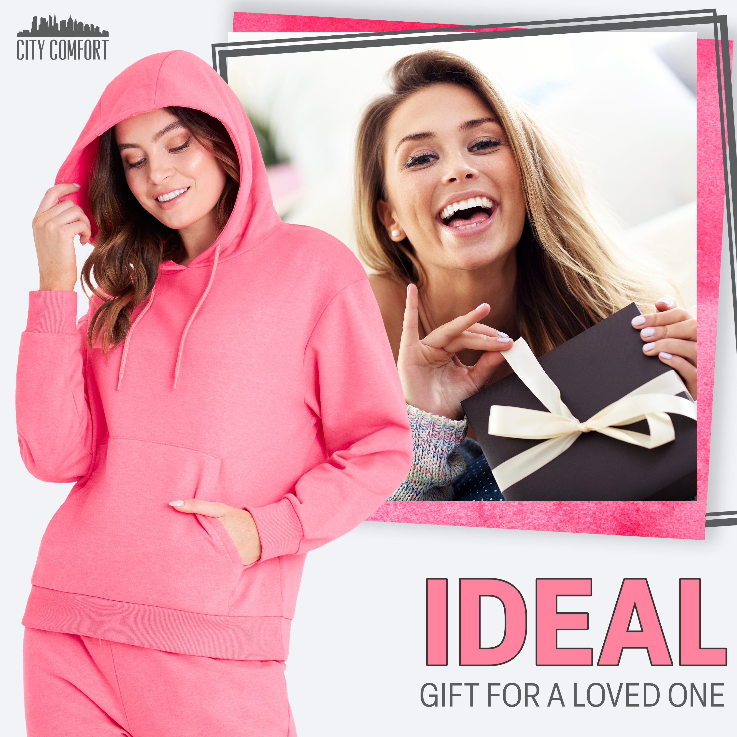 citycomfort-surv-tement-femme-2-pi-ces-coton-rose image 3