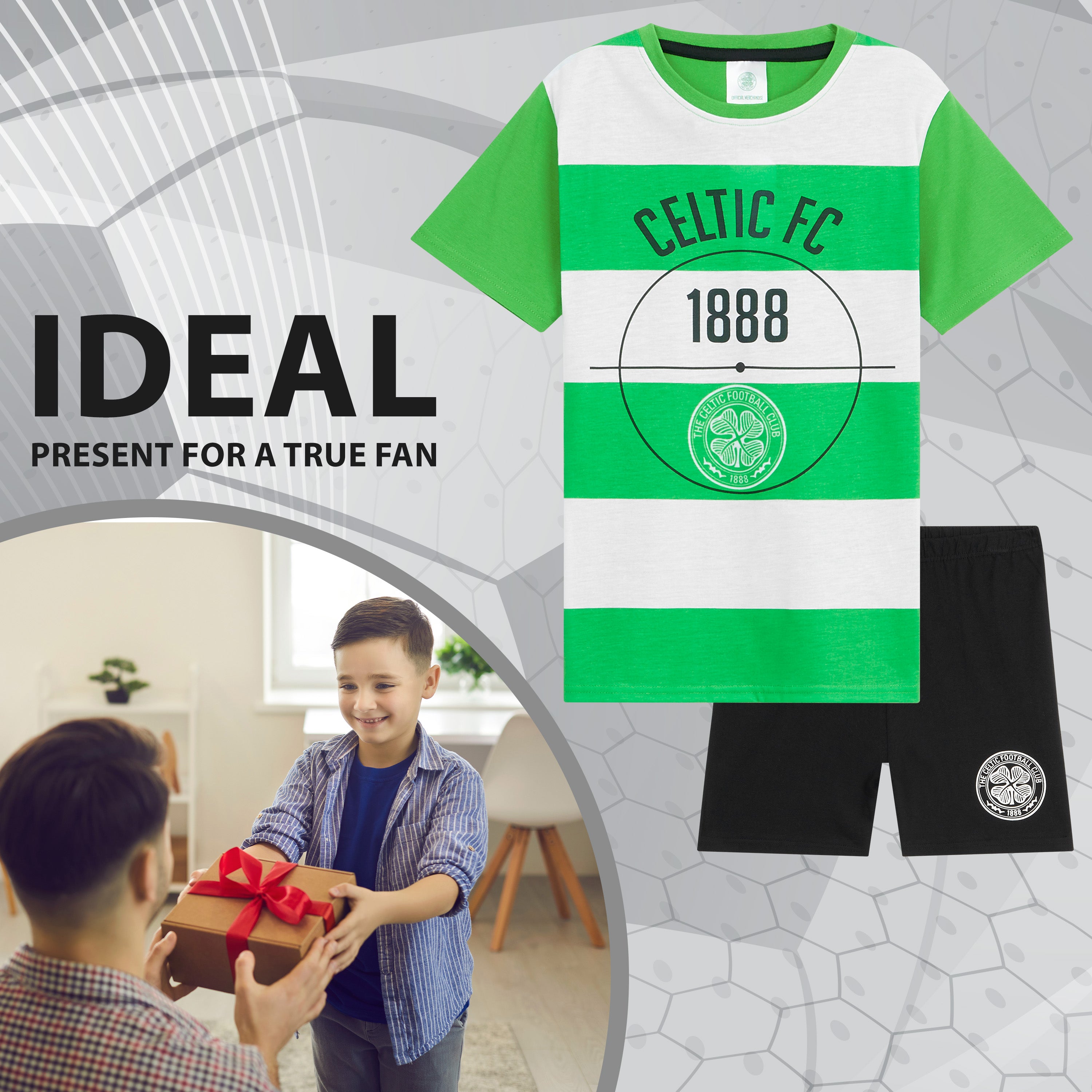 celtic-pyjama-court-gar-on-t-shirt-short-5-6-ans image 3