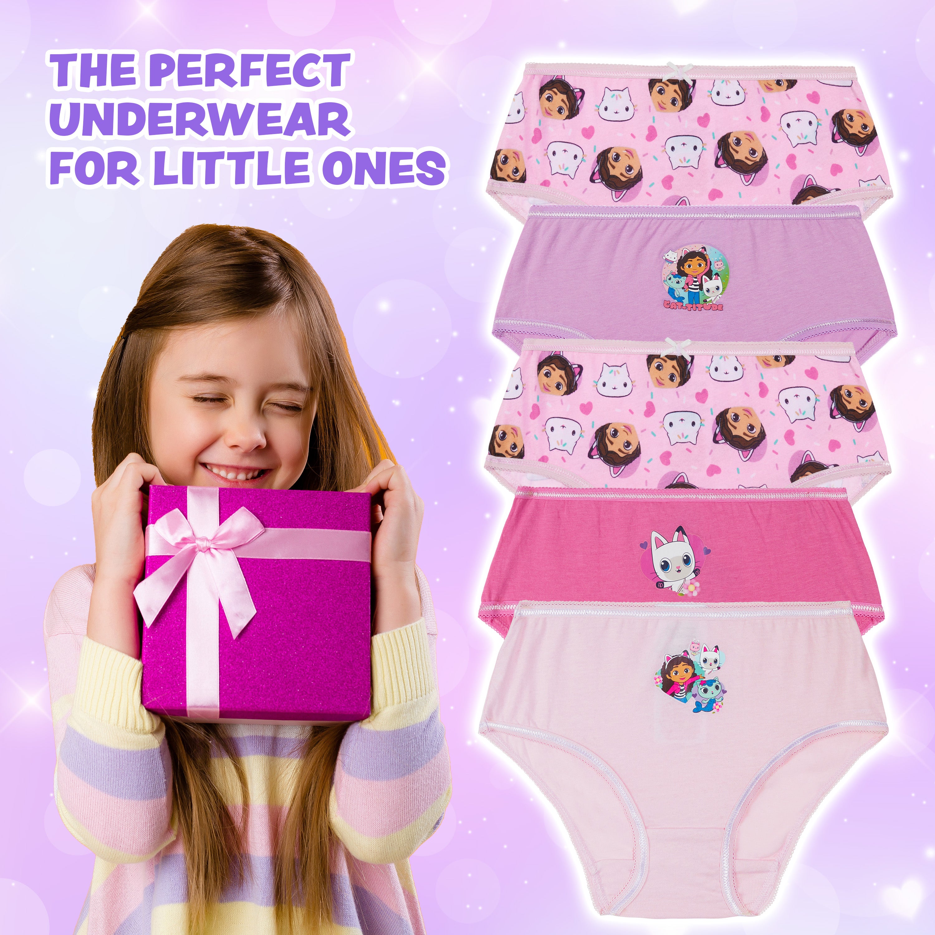 gabby-s-dollhouse-culotte-fille-coton-lot-5-taille-5-6-ans image 3