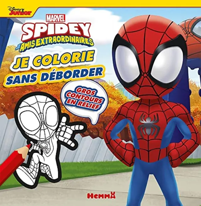marvel-spidey-et-ses-amis-extraordinaires-livre-coloriage-relief image 1