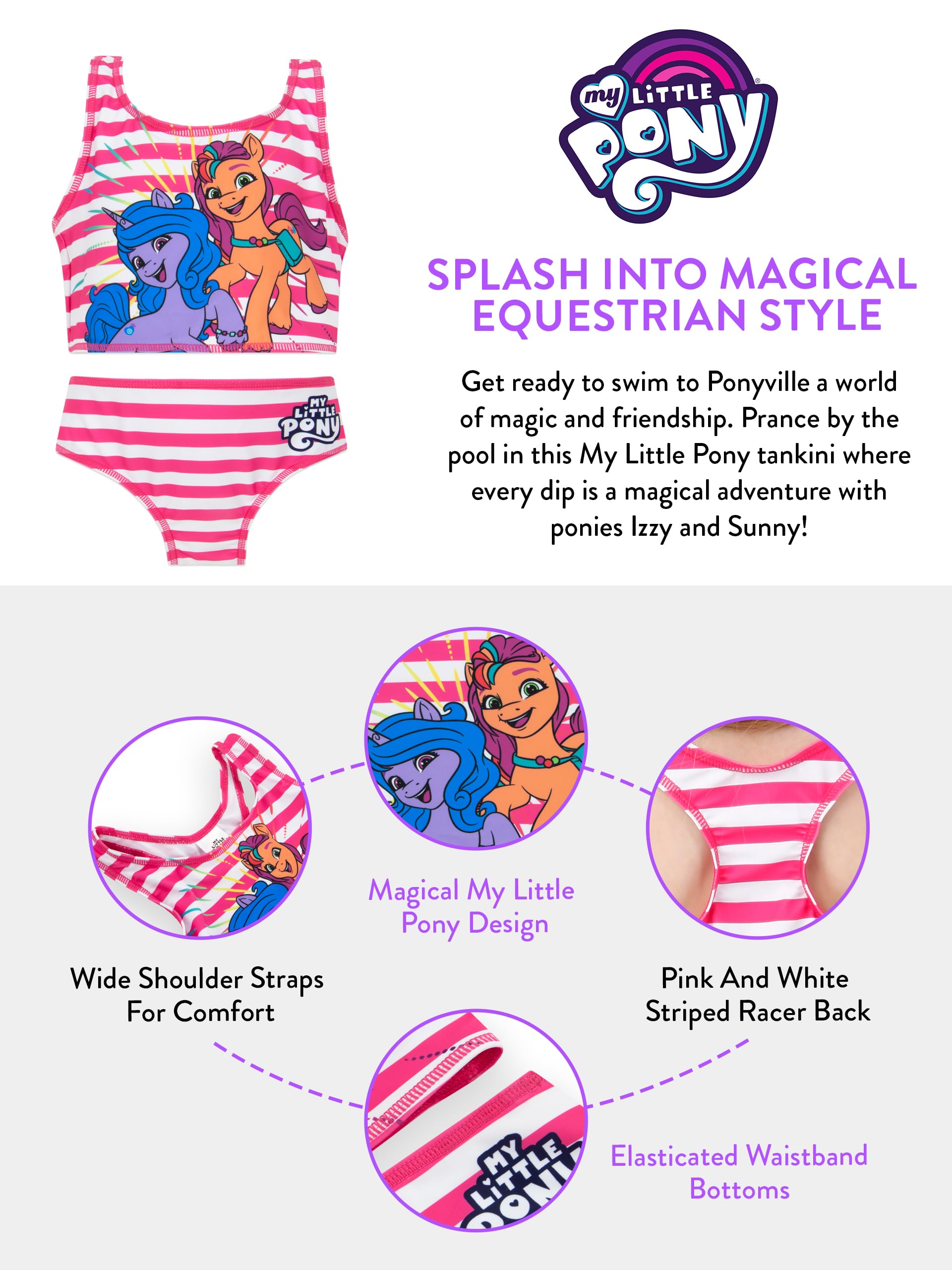 my-little-pony-maillot-bain-fille-2-pi-ces-tankini-rose image 4
