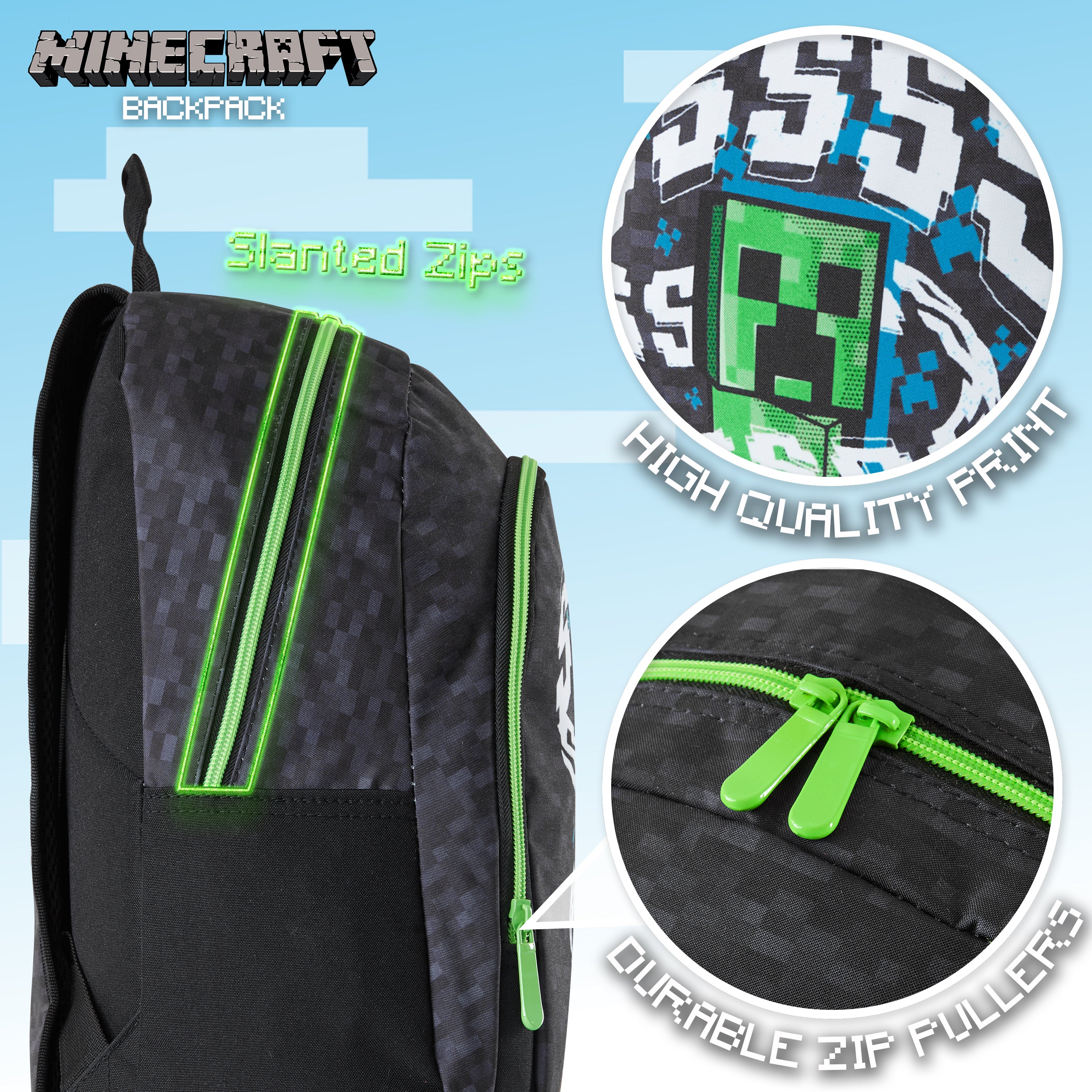 minecraft-sac-dos-enfant-poche-zipp-e-gamer-cole image 2