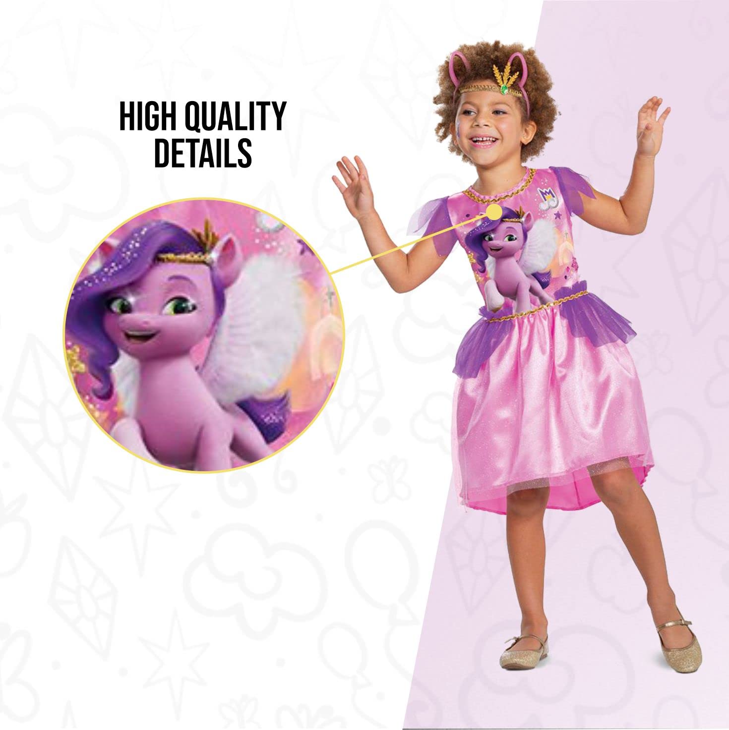 my-little-pony-pipp-petals-d-guisement-robe-rose-4-6-ans image 4