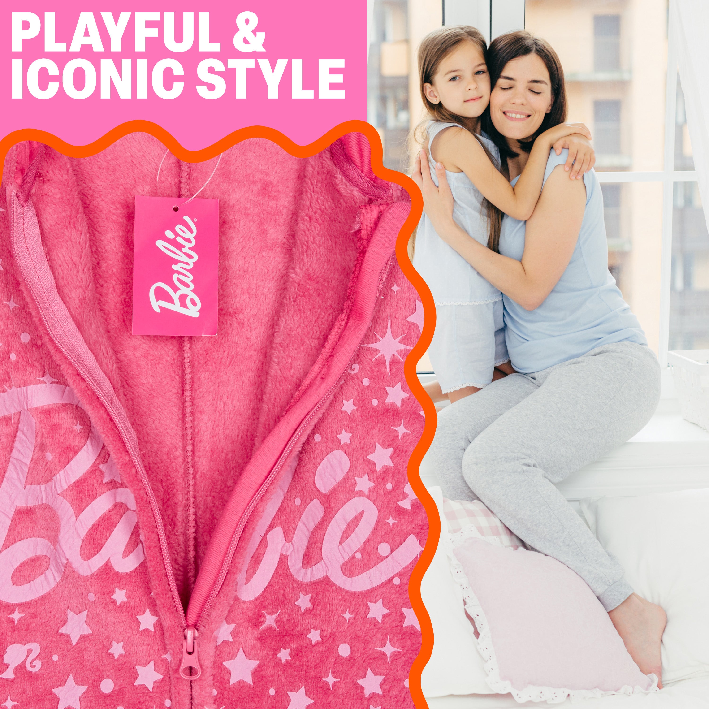 barbie-combinaison-pyjama-fille-polaire-3-4-ans-capuche image 2