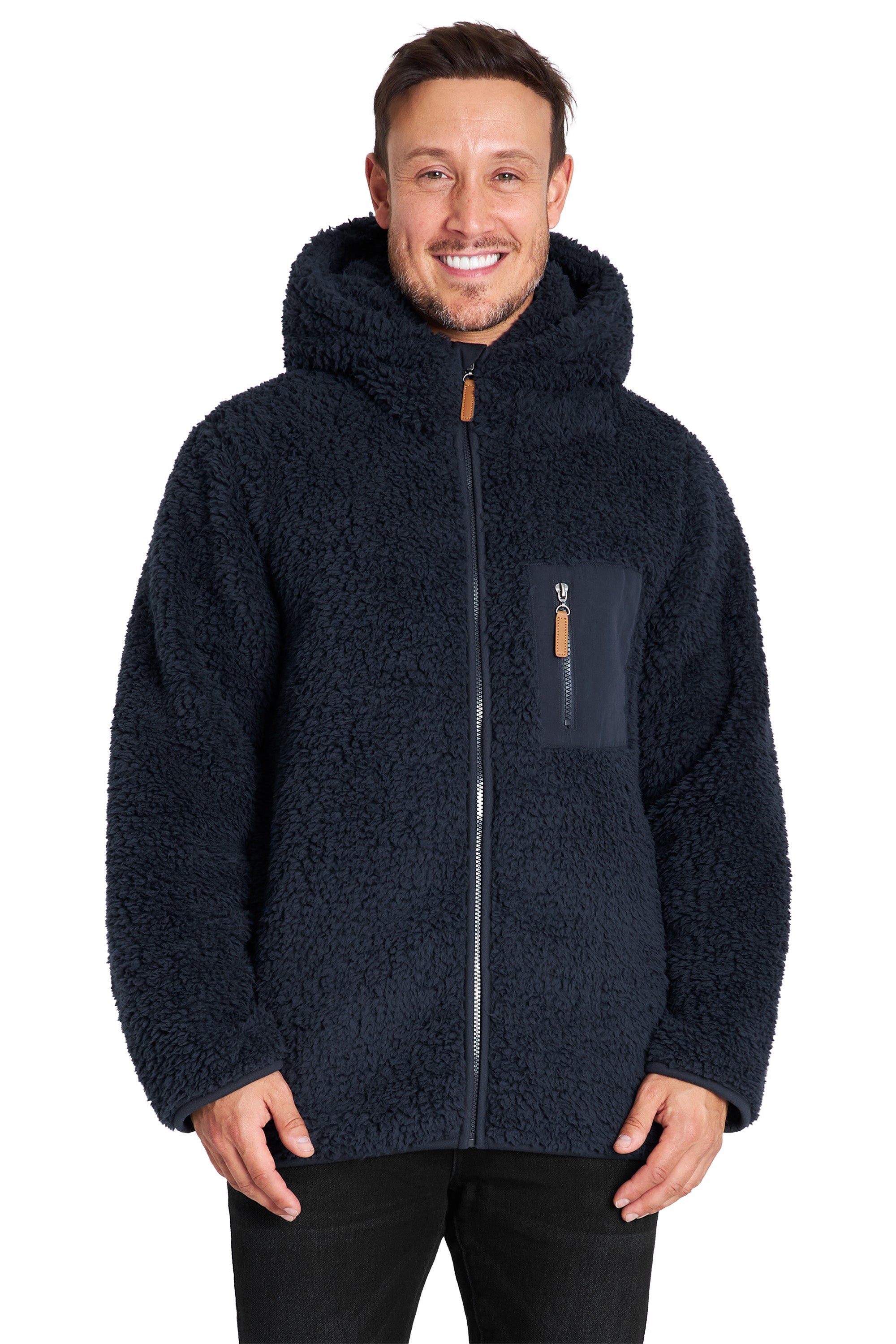 citycomfort-men-sweat-homme-zipp-polaire-teddy-noir-taille-l image 8