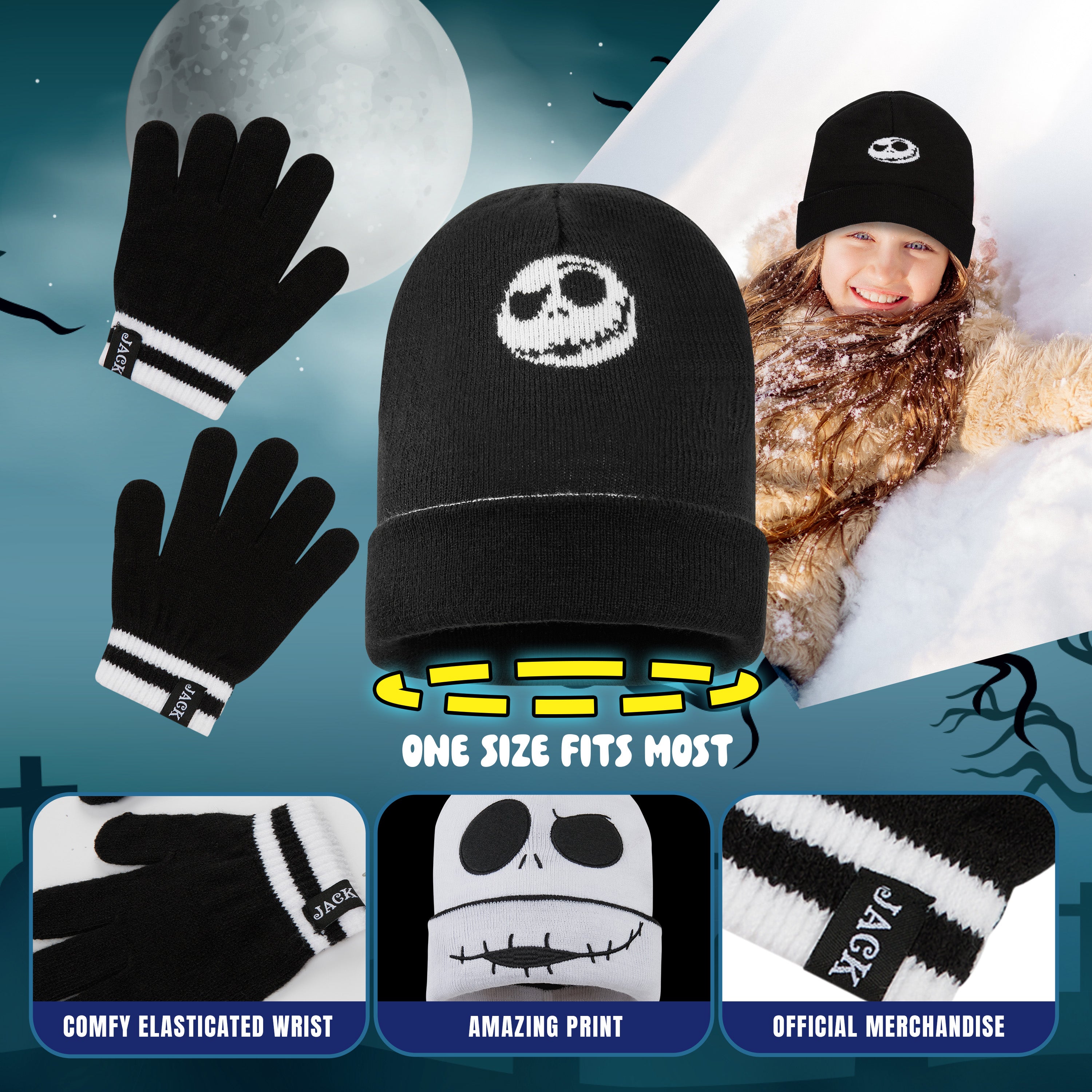 disney-nightmare-before-christmas-ensemble-bonnet-gants-fille image 5