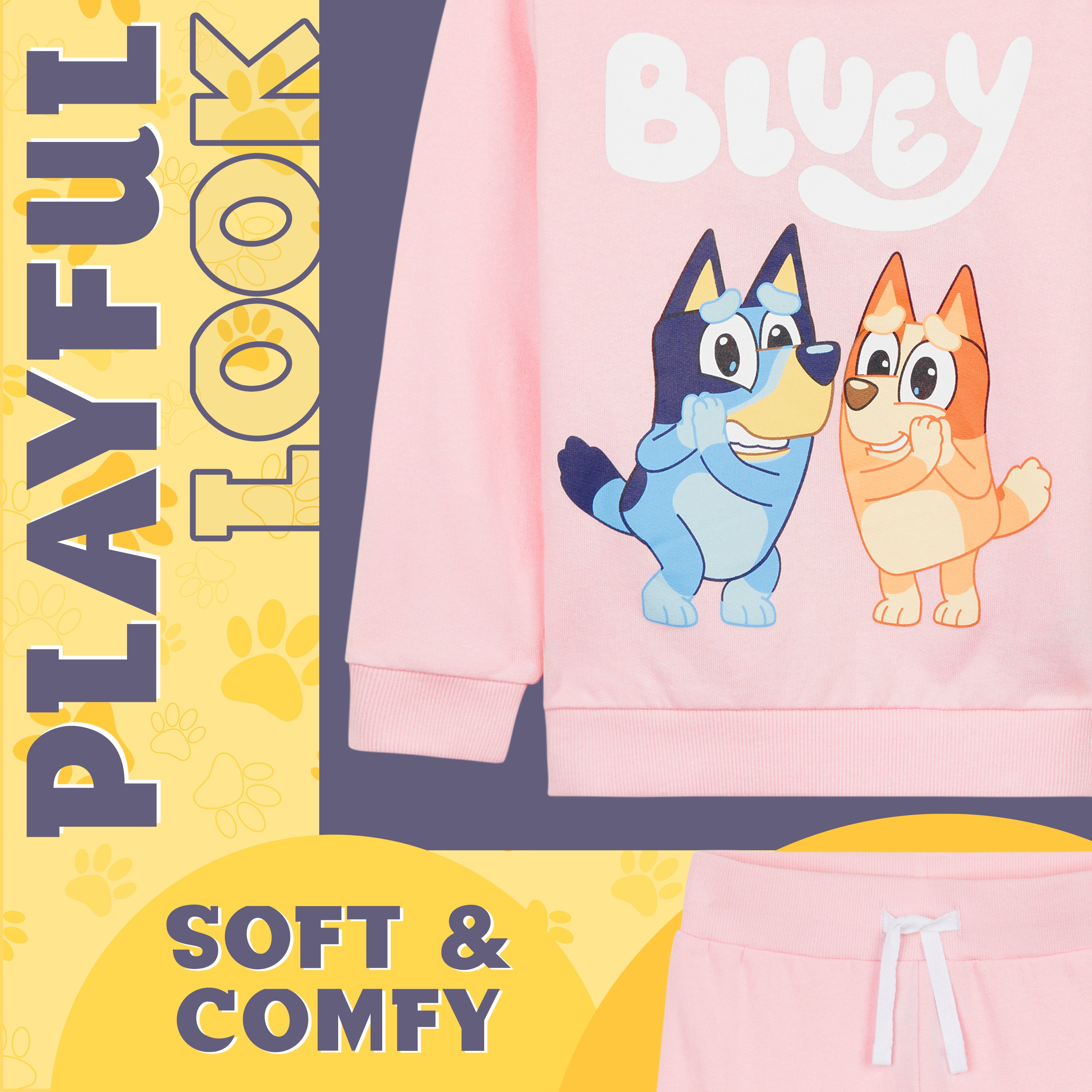 bluey-ensemble-surv-tement-fille-coton-hoodie-jogging-bleu image 5