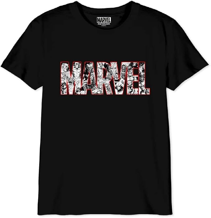 marvel-t-shirt-gar-on-8-ans-noir-super-h-ros image 3
