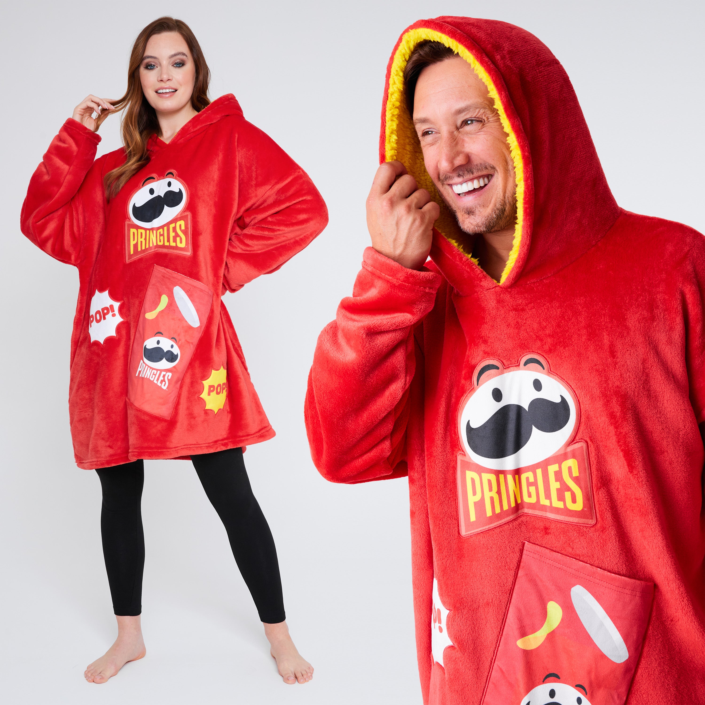 pringles-sweat-plaid-adulte-oversize-polaire-capuche image 5