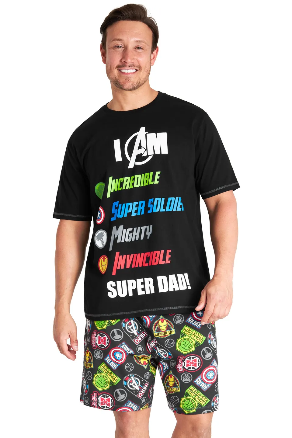 get-trend-men-pyjama-avengers-homme-manches-courtes-taille-l image 1