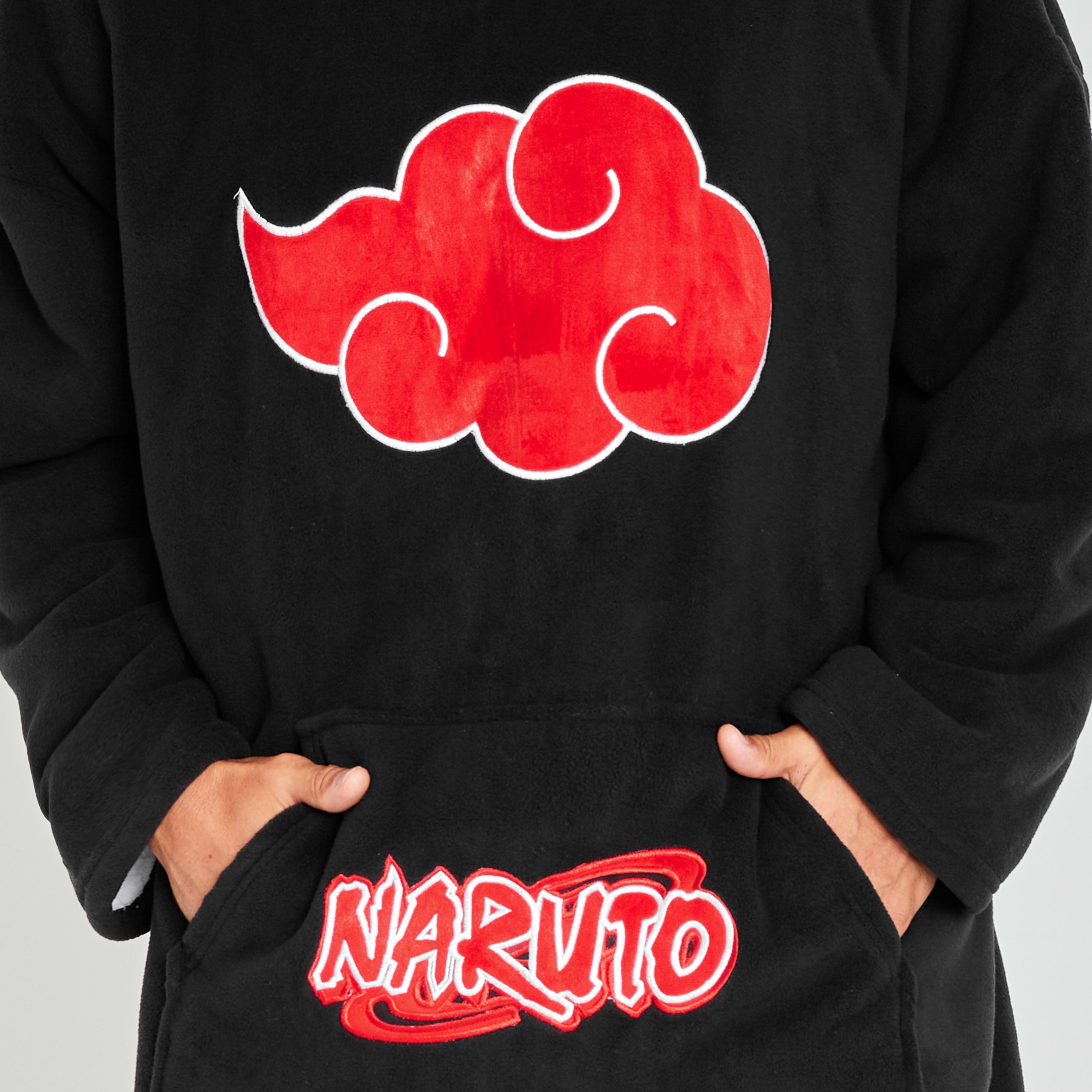 naruto-sweat-plaid-homme-noir-rouge-polaire-sherpa image 4