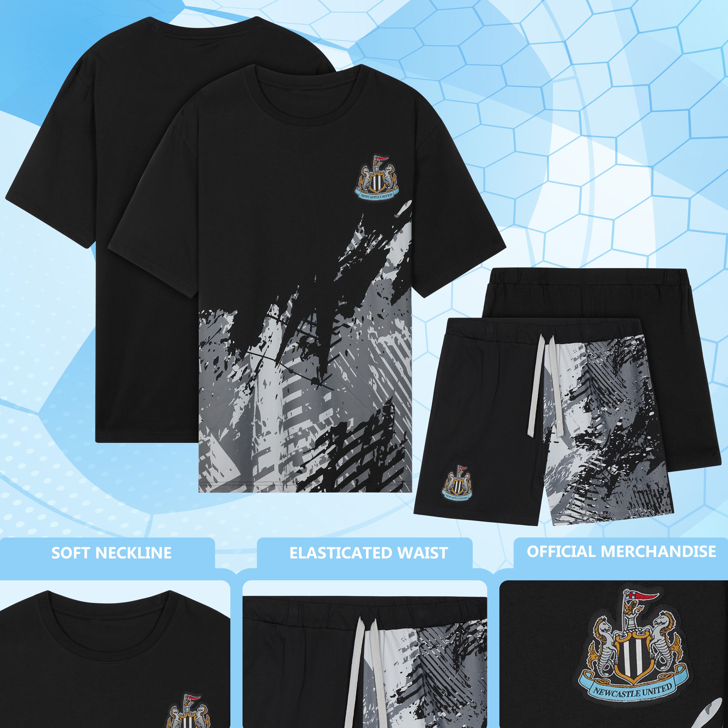 get-trend-men-pyjama-homme-court-foot-newcastle-taille-s-3xl image 4