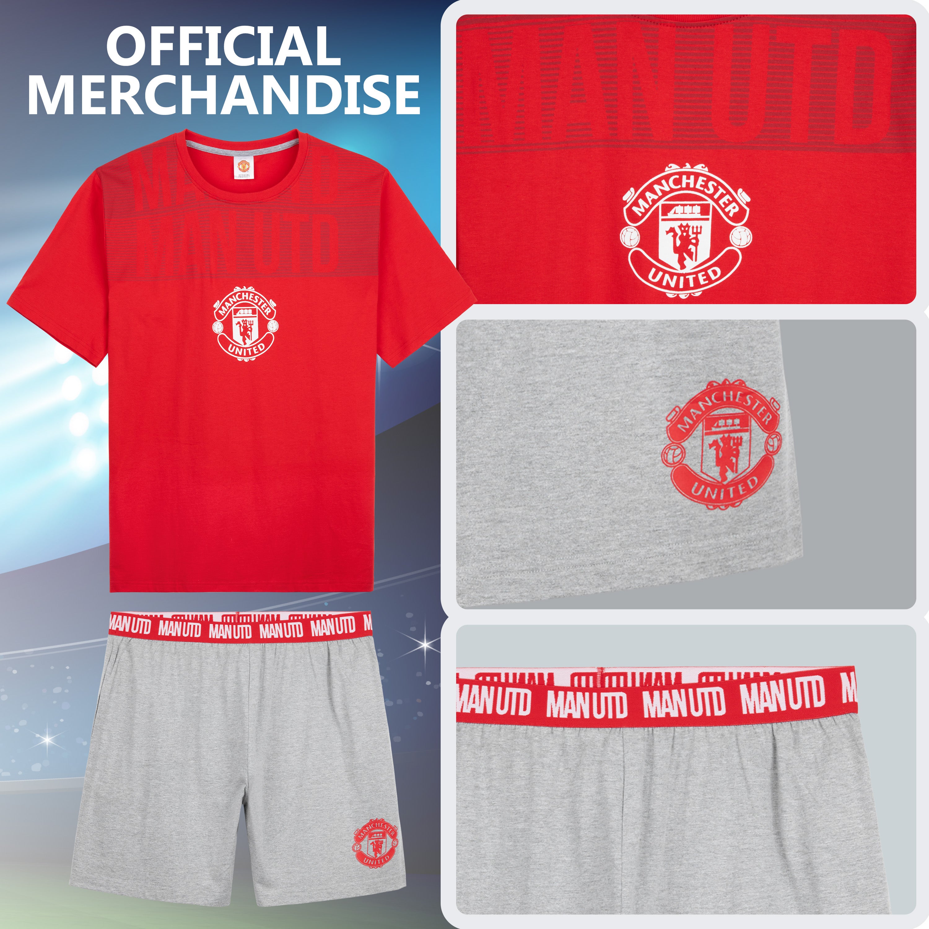 manchester-united-pyjama-court-gar-on-rouge-11-12-ans image 5