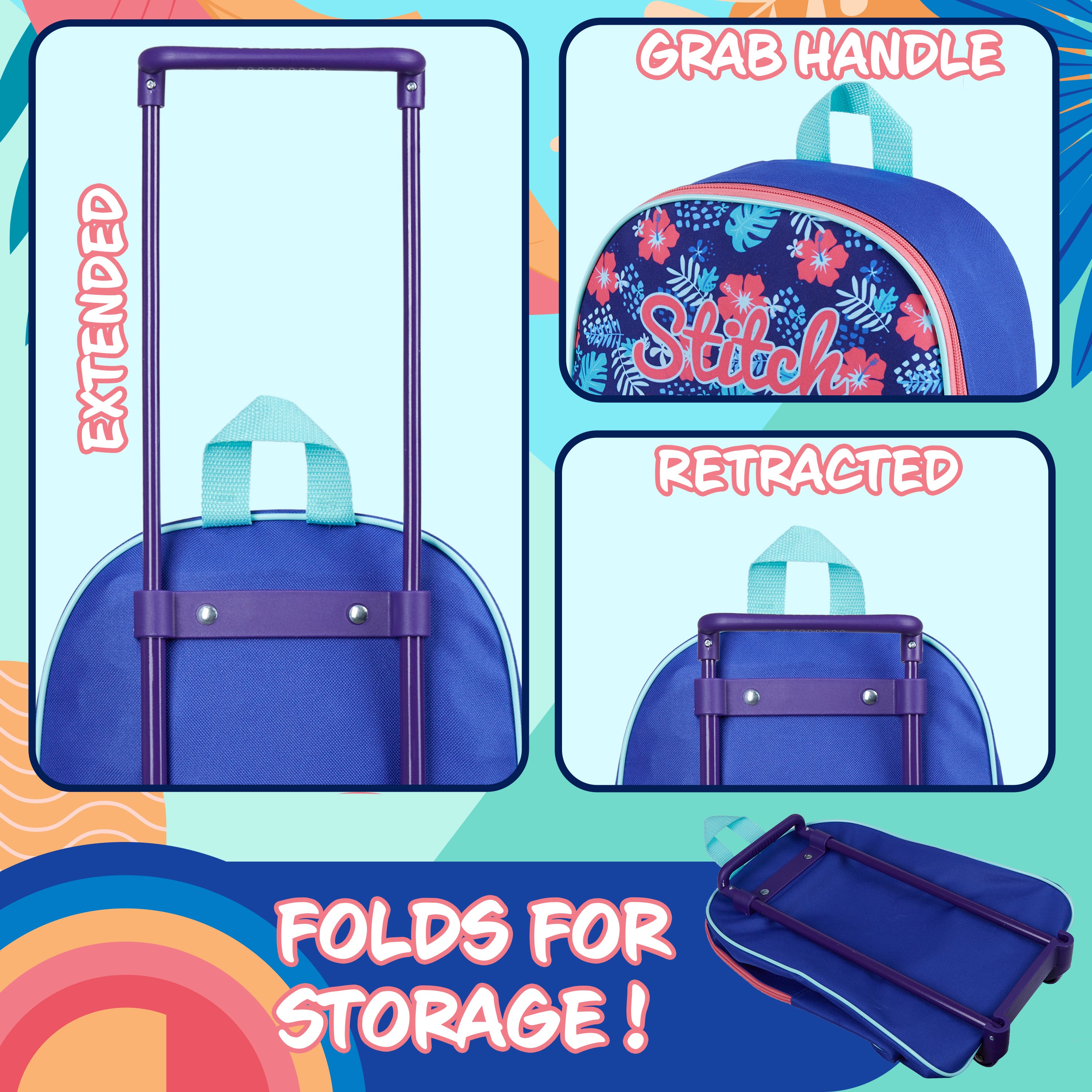disney-stitch-valise-enfant-trolley-pliable-10-5-l image 3