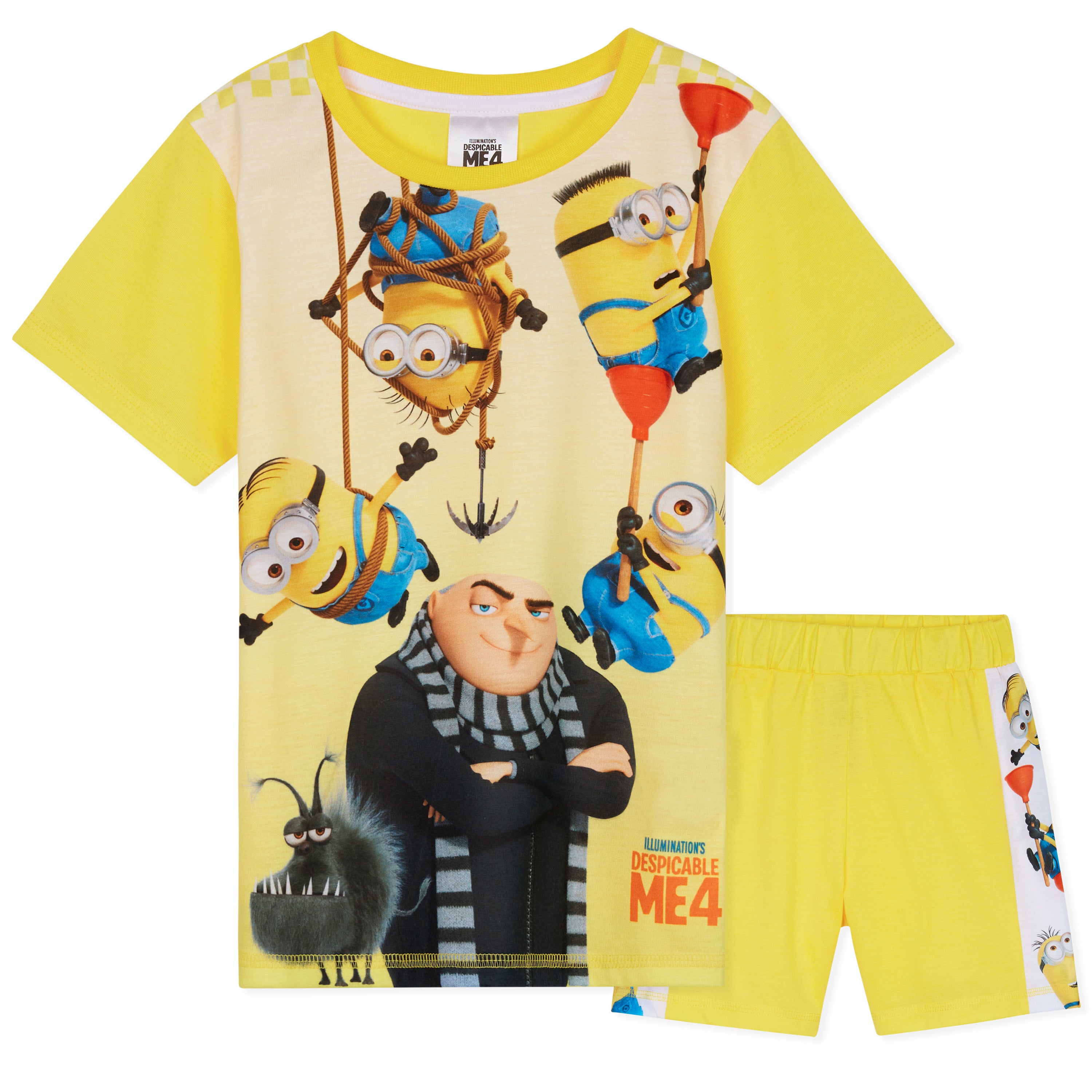 minions-pyjama-short-gar-on-2-pi-ces-jaune-multi image 1
