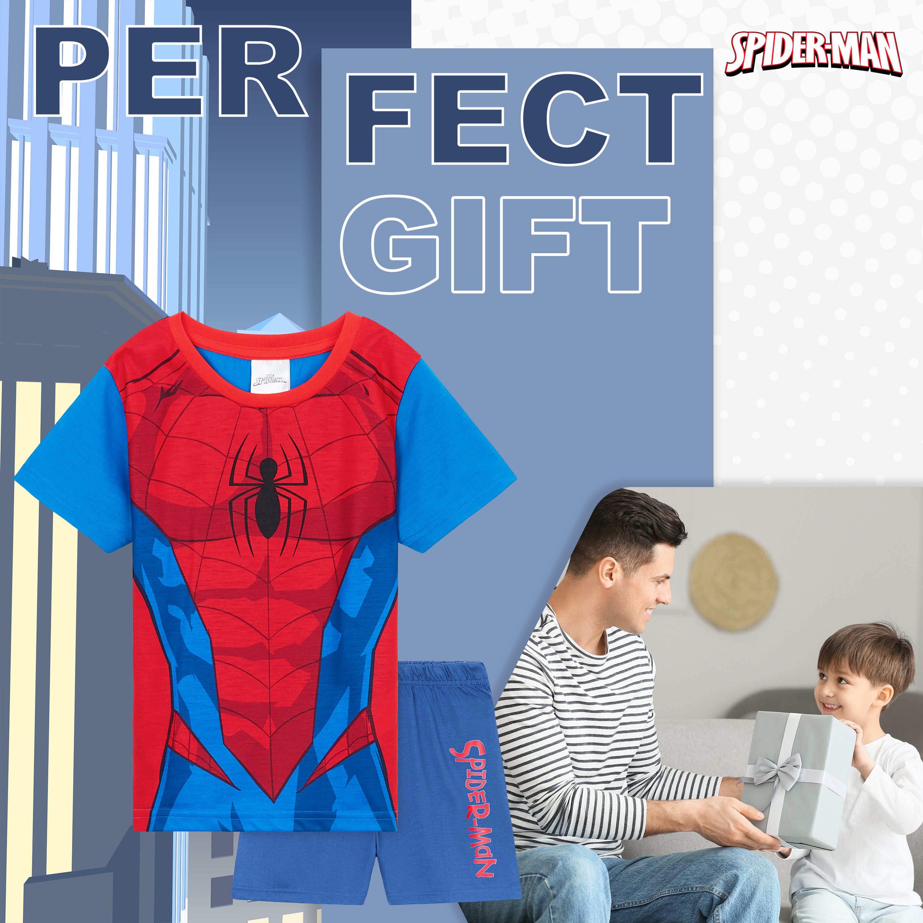 marvel-spiderman-pyjama-gar-on-court-avengers-7-8-ans-coton image 3