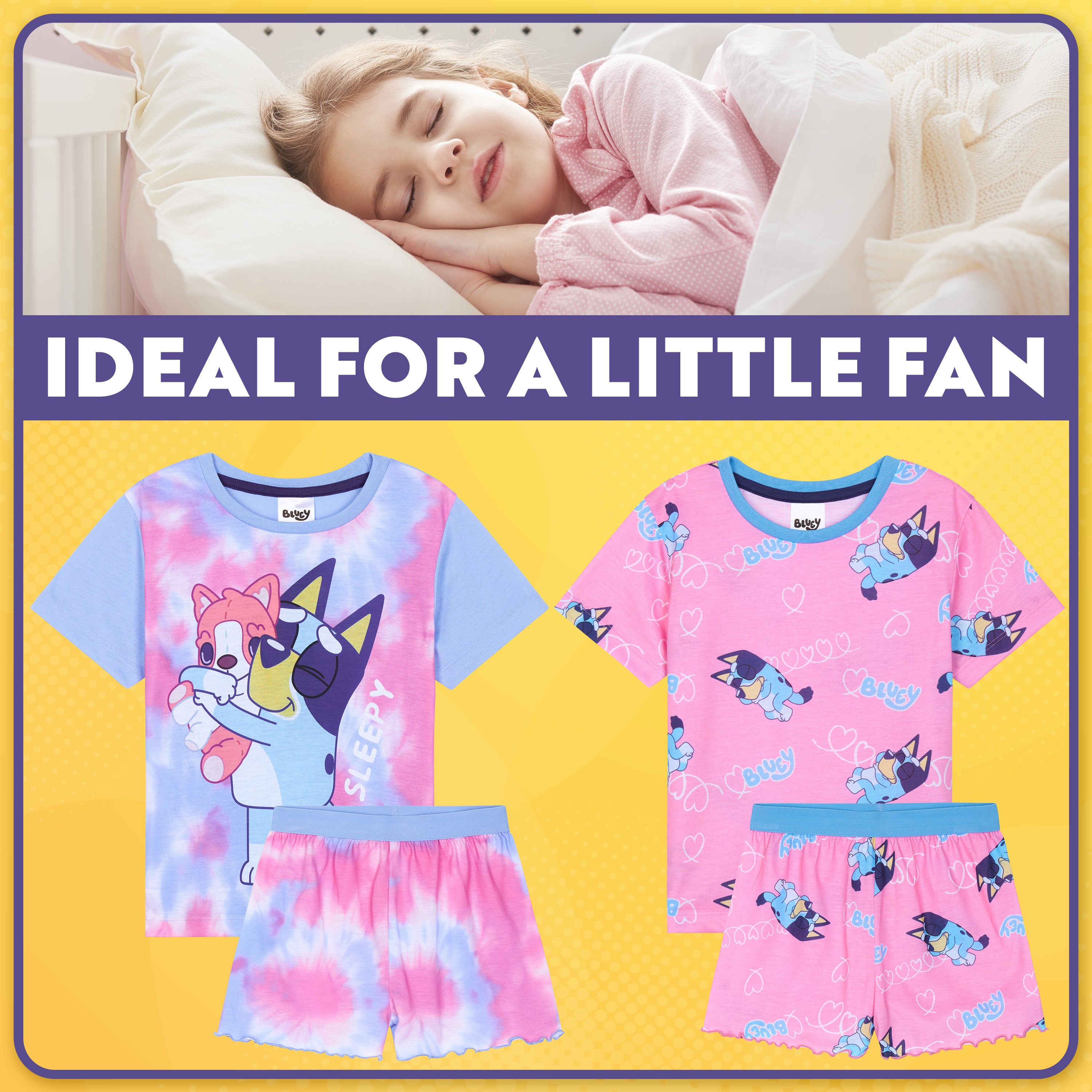 bluey-pyjama-fille-court-manche-courte-lot-2-taille-2-3-ans image 2