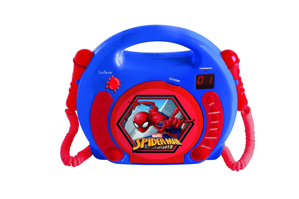 lexibook-spider-man-rcdk100sp-lecteur-cd-karaok-2-micros image 1