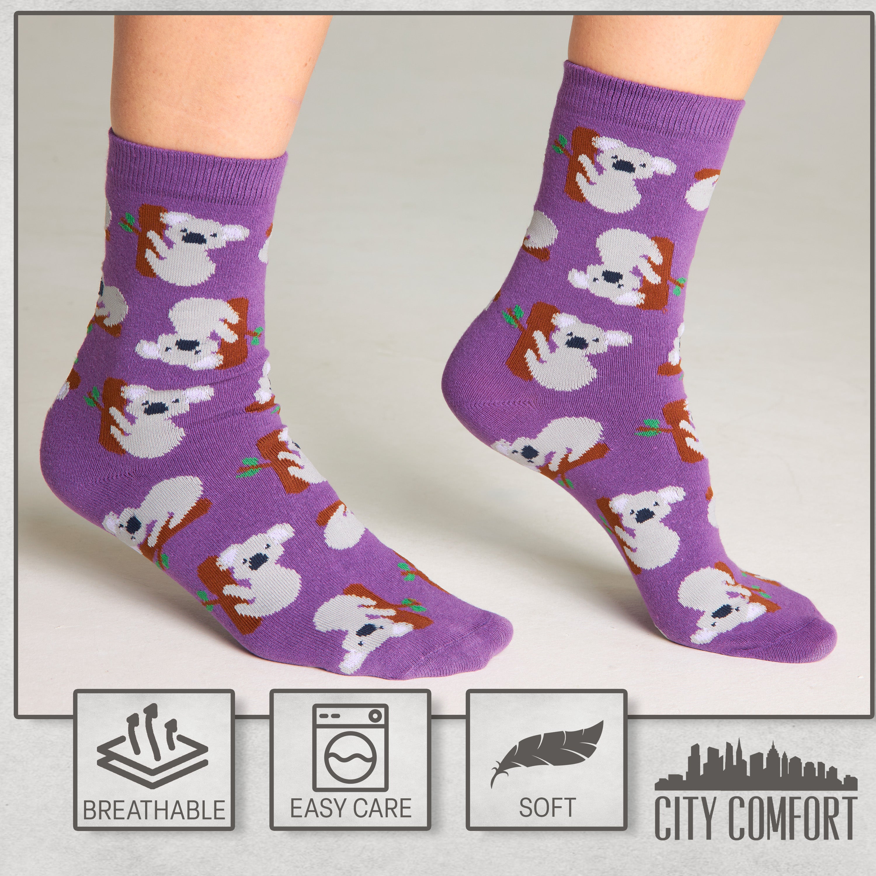 get-trend-citycomfort-chaussettes-femme-animaux-lot-6-coton image 5