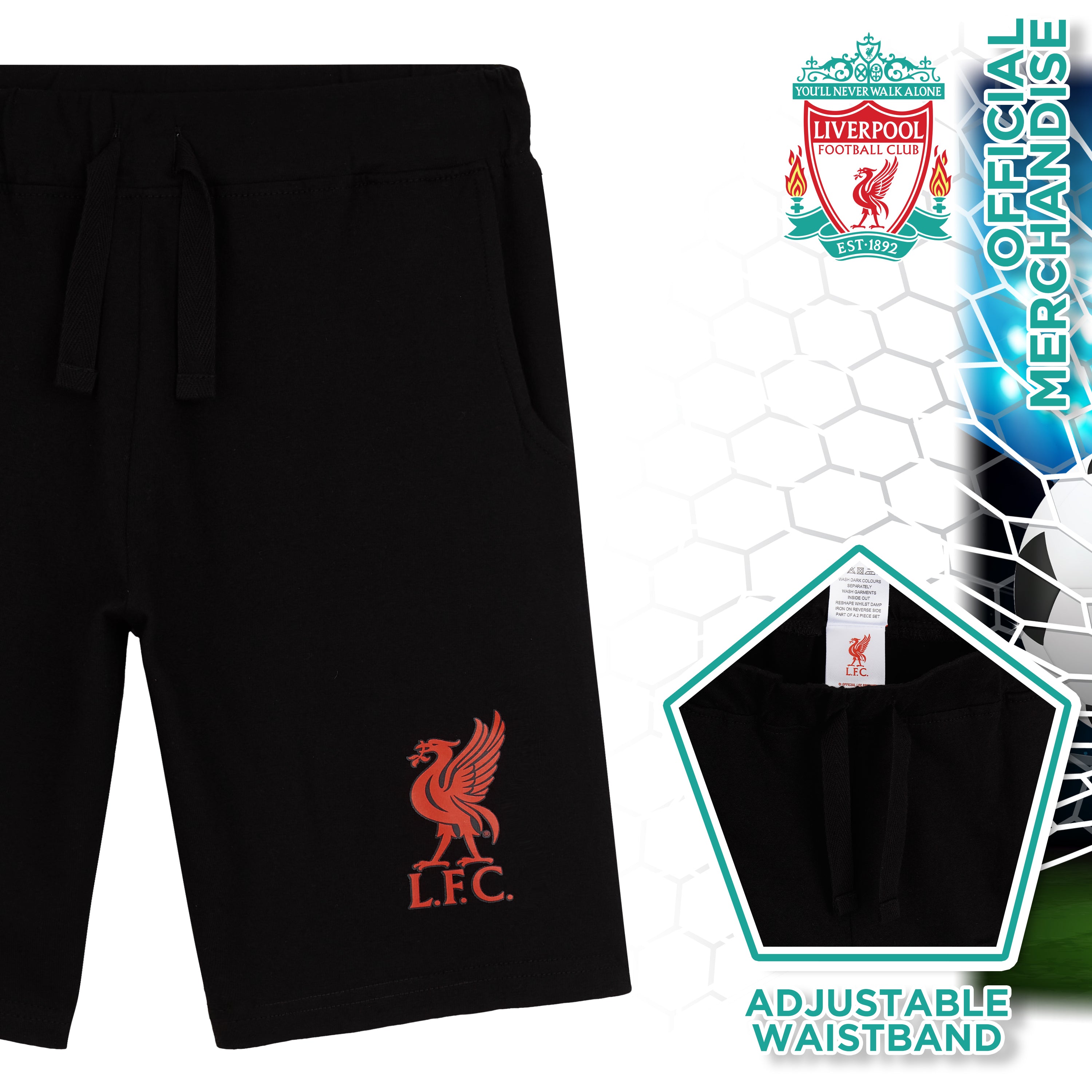 liverpool-fc-short-gar-on-coton-lot-de-2-rouge-gris-6-7-ans image 3