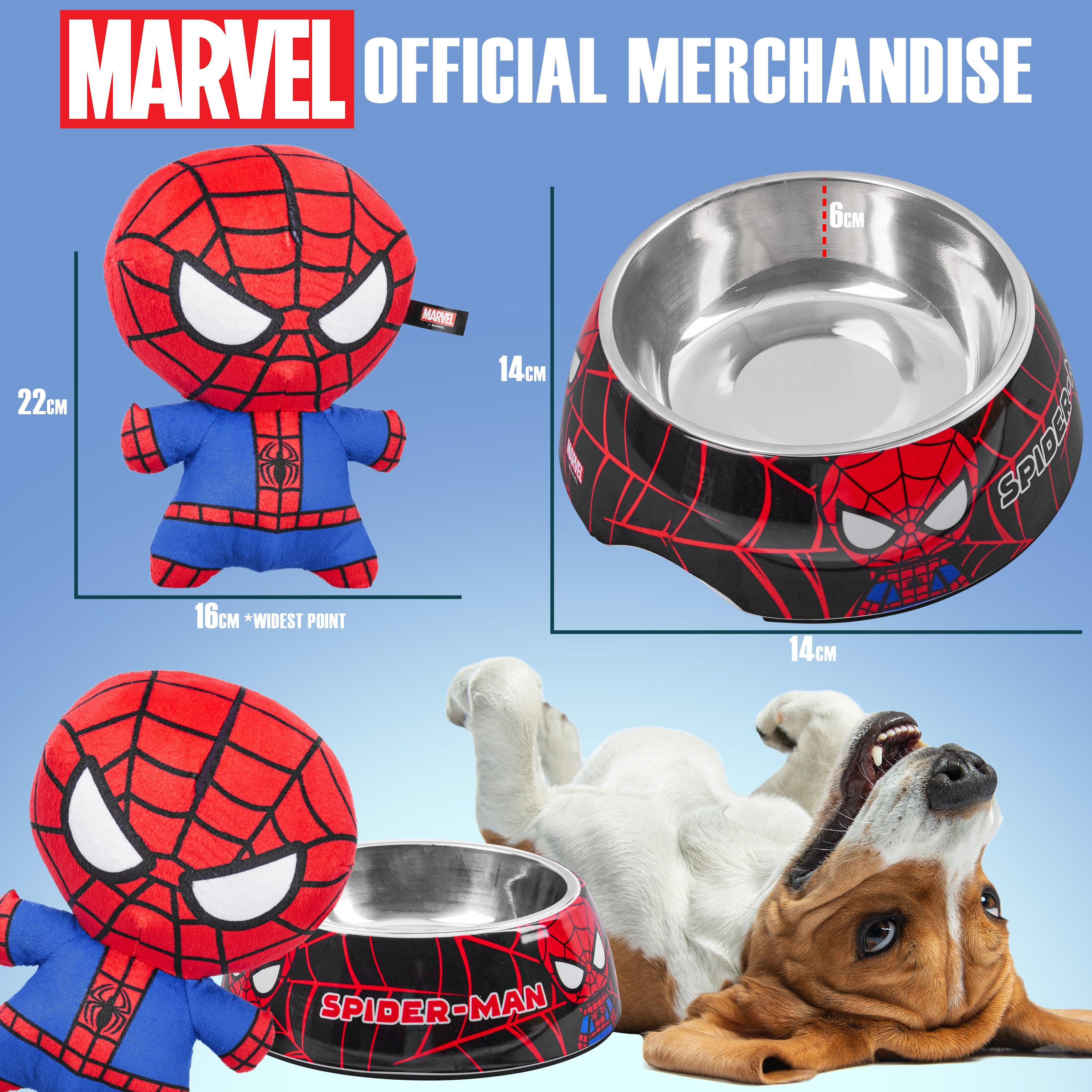 marvel-set-jouet-peluche-chien-gamelle-antid-rapante-spiderman image 6