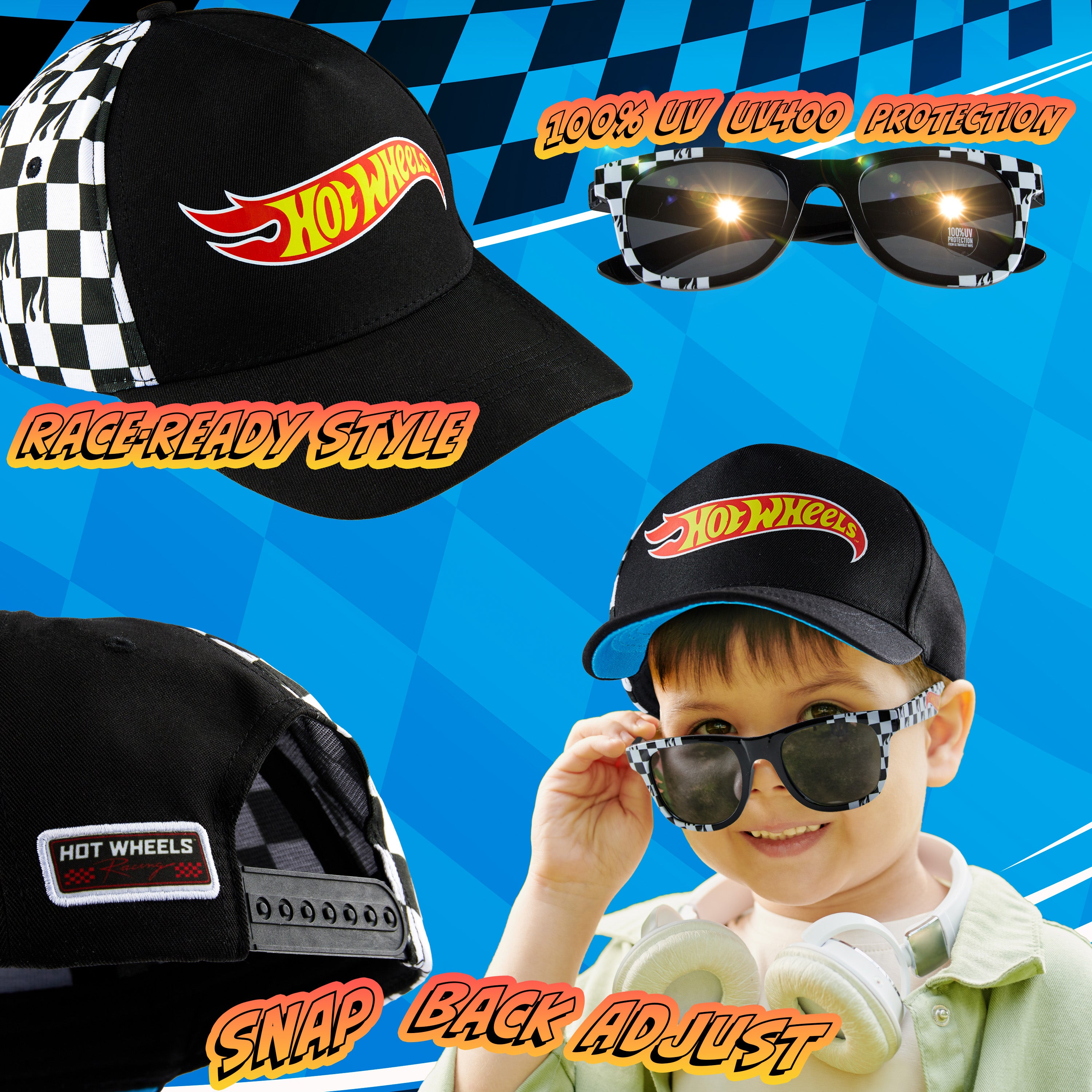 hot-wheels-casquette-lunettes-gar-on-noir-protection-uv image 3