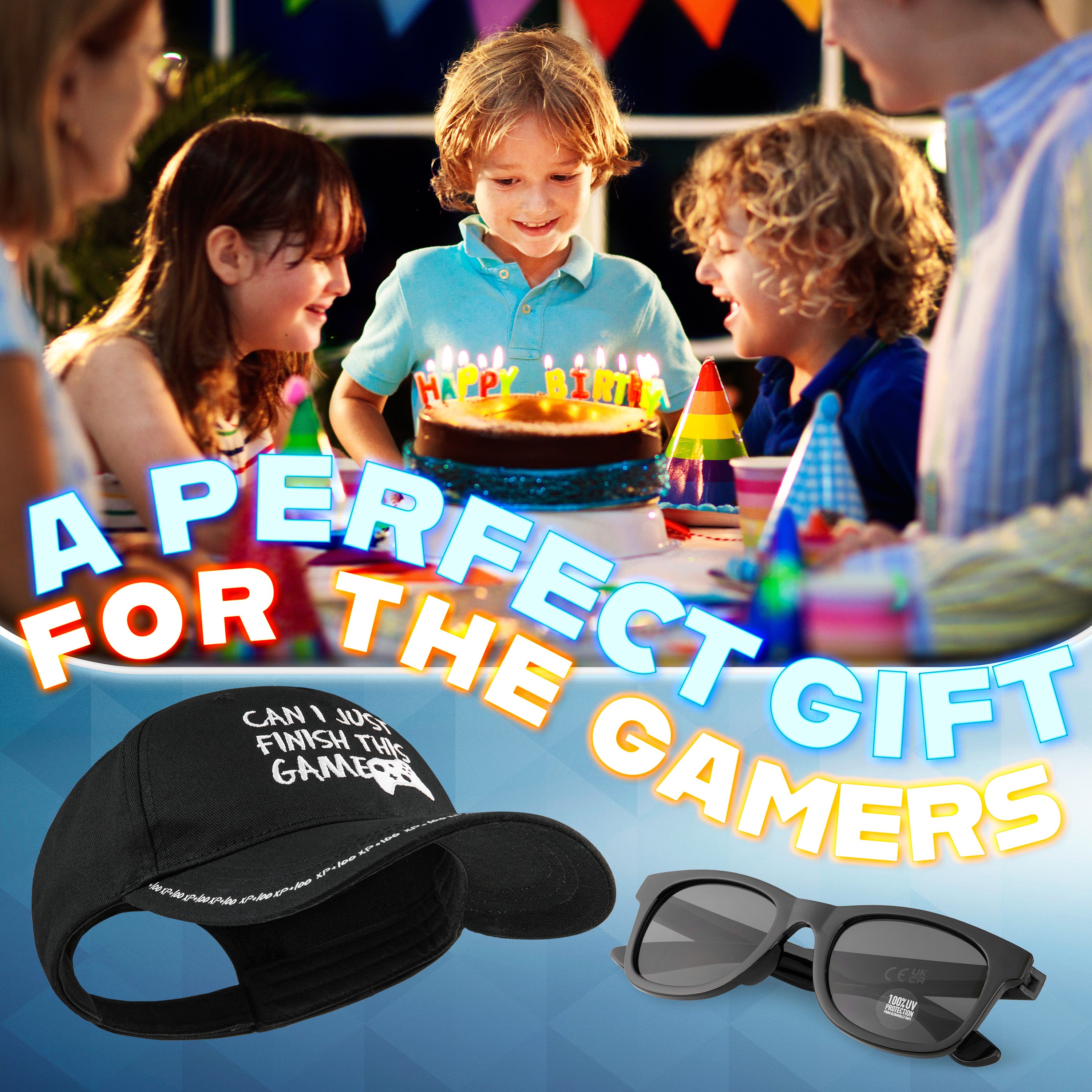 citycomfort-casquette-gar-on-gamer-lunettes-soleil-uv-lot image 3