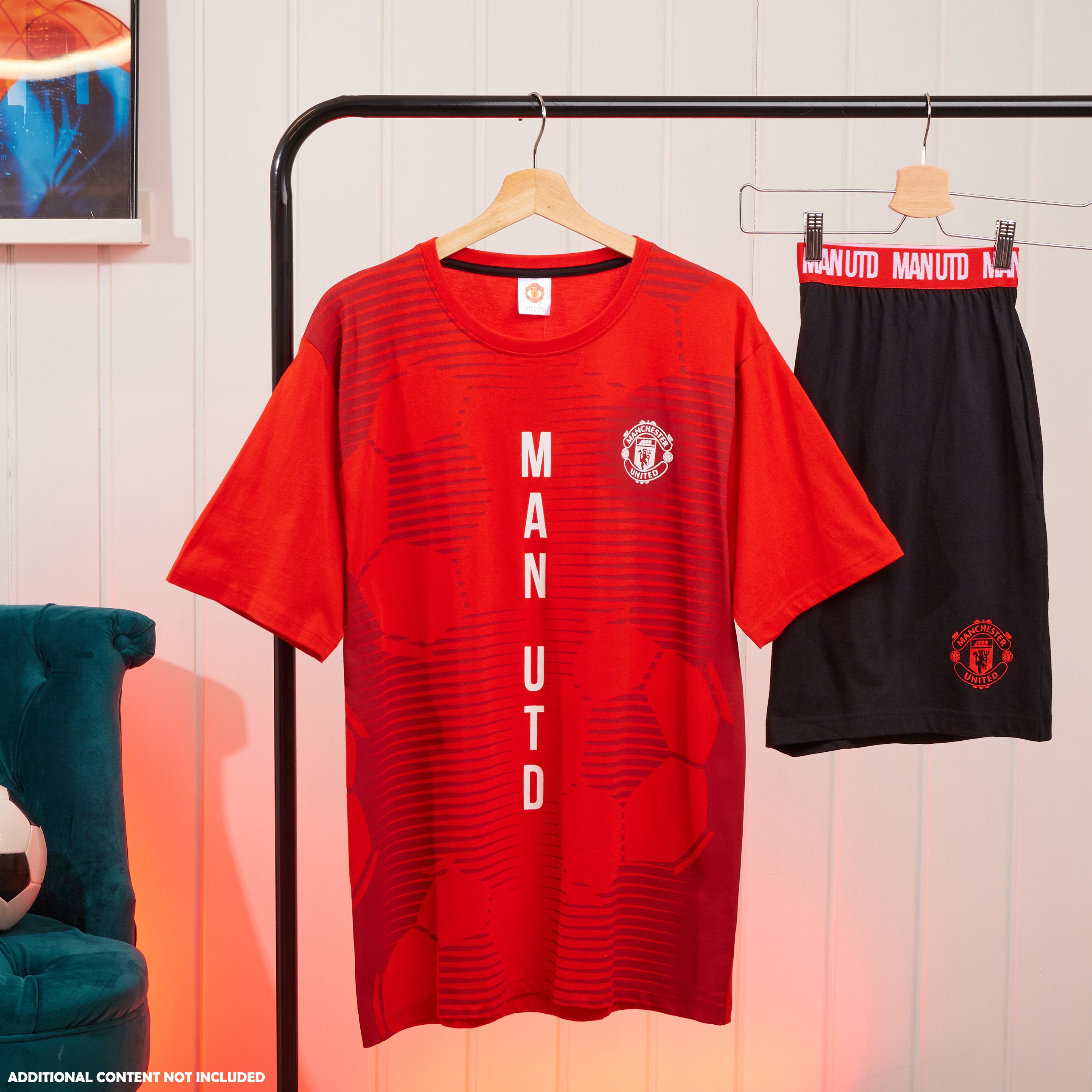 manchester-united-pyjama-court-homme-taille-l-coton image 2