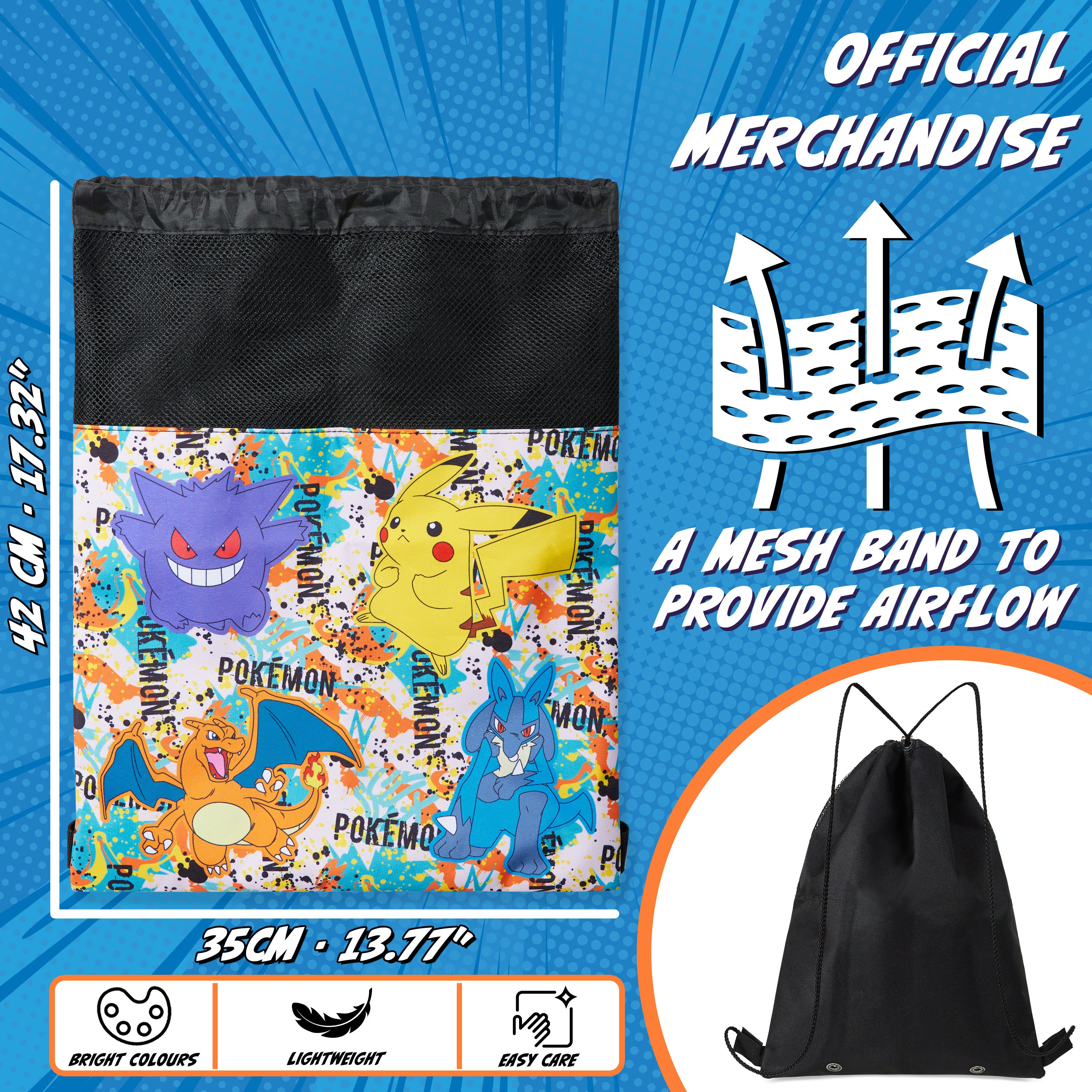 pok-mon-sac-ficelle-enfant-piscine-sport-pikachu image 5
