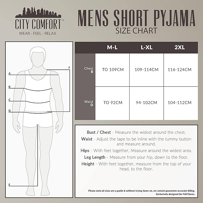 citycomfort-pyjama-short-homme-coton-t-shirt-et-short image 7