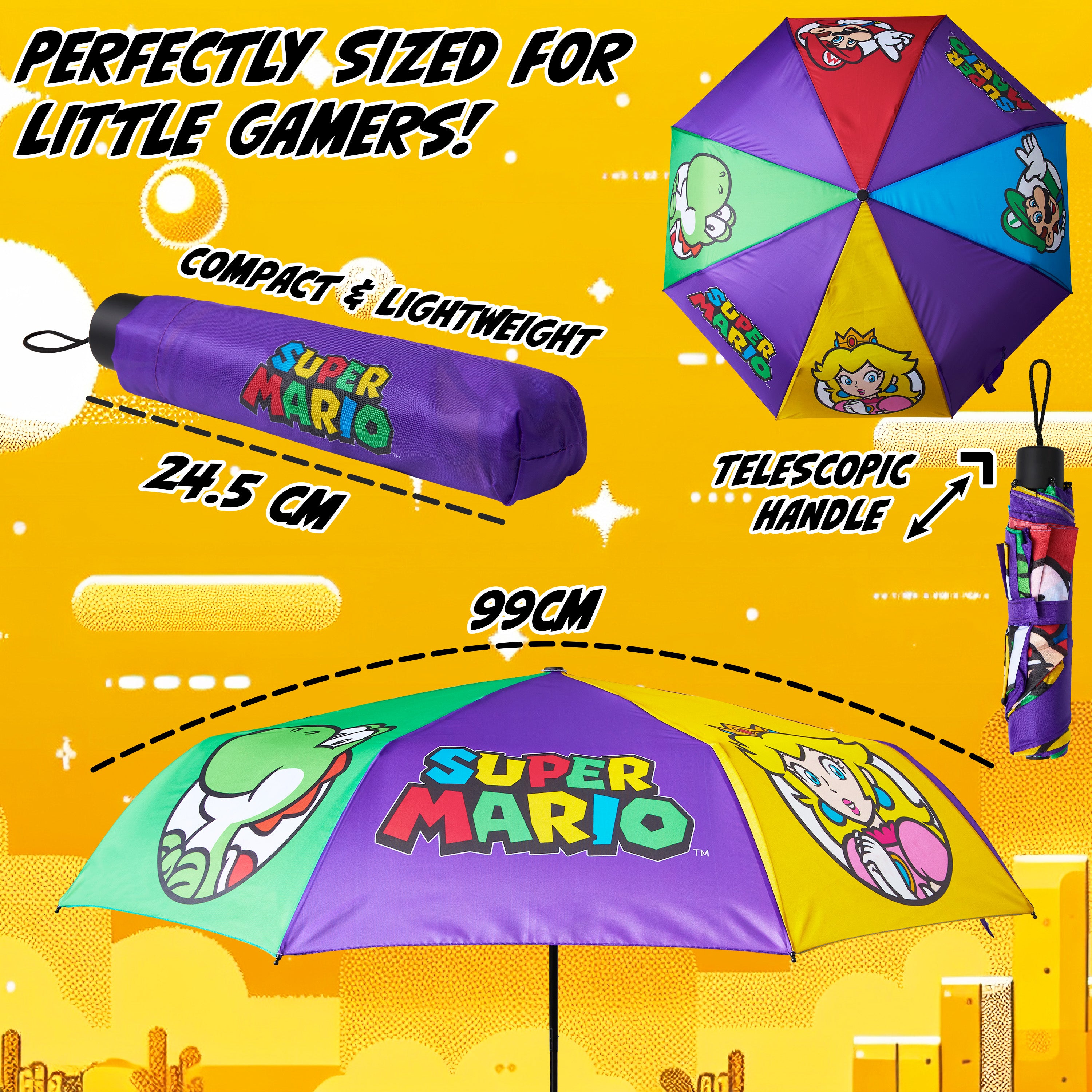 super-mario-parapluie-pliable-enfant-t-lescopique-l-ger image 6