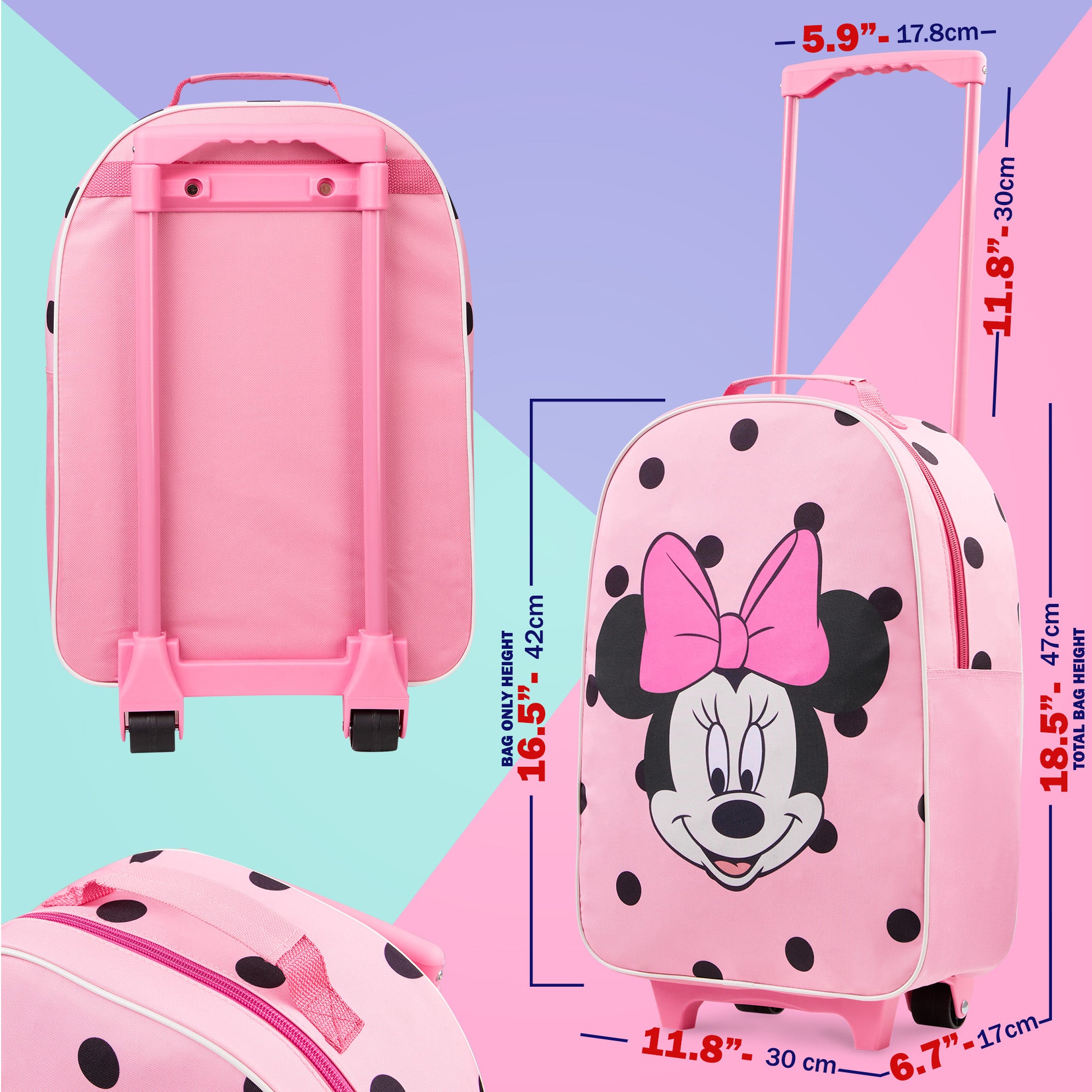 disney-valise-enfant-fille-minnie-rose-47-cm image 6
