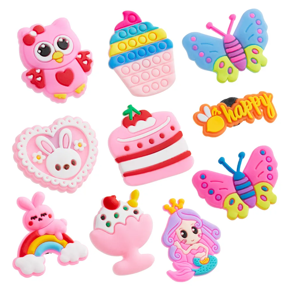 citycomfort-clog-charms-breloques-sabot-lot-10-rose image 1