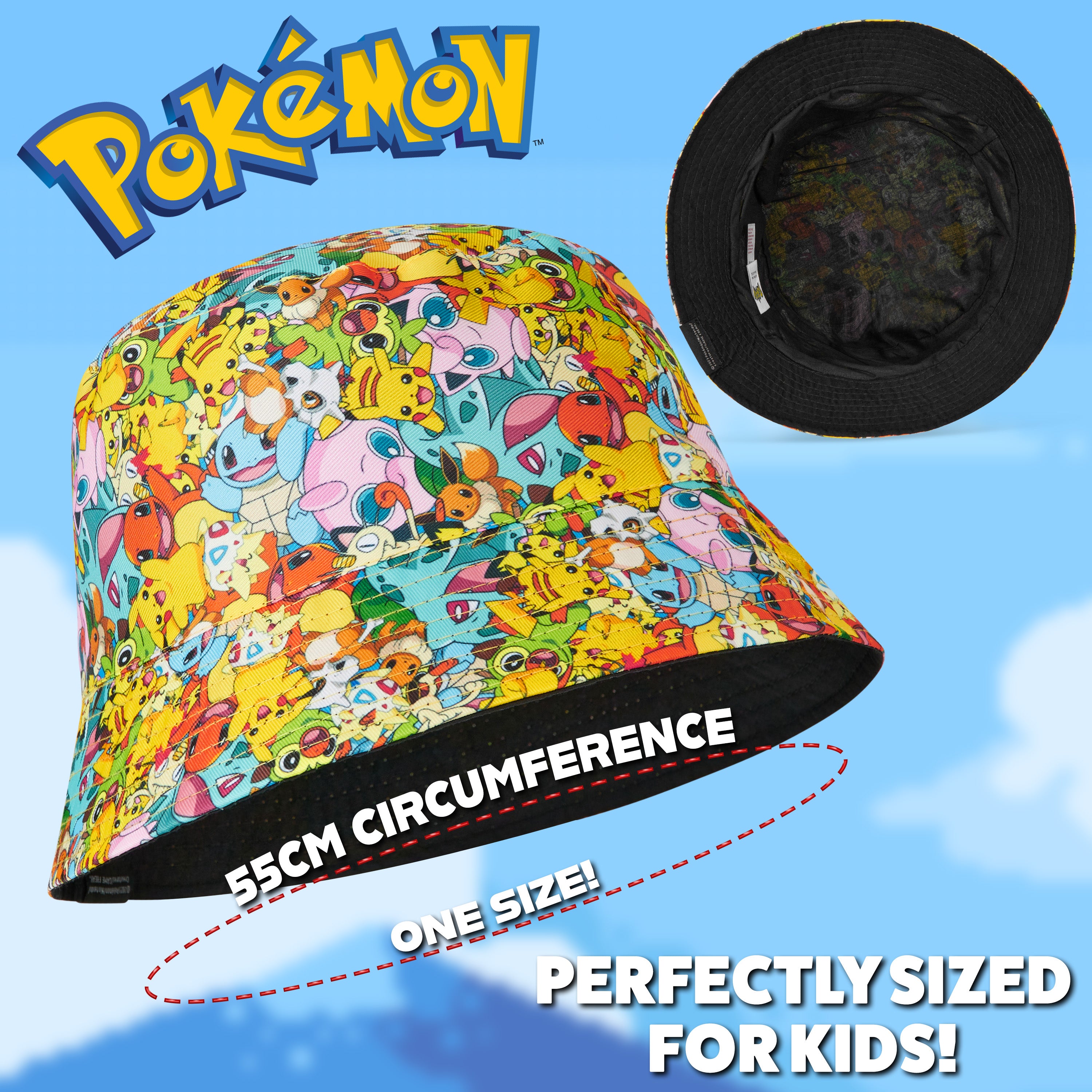 pok-mon-bob-enfant-all-over-pikachu-chapeau-soleil-polyester image 6