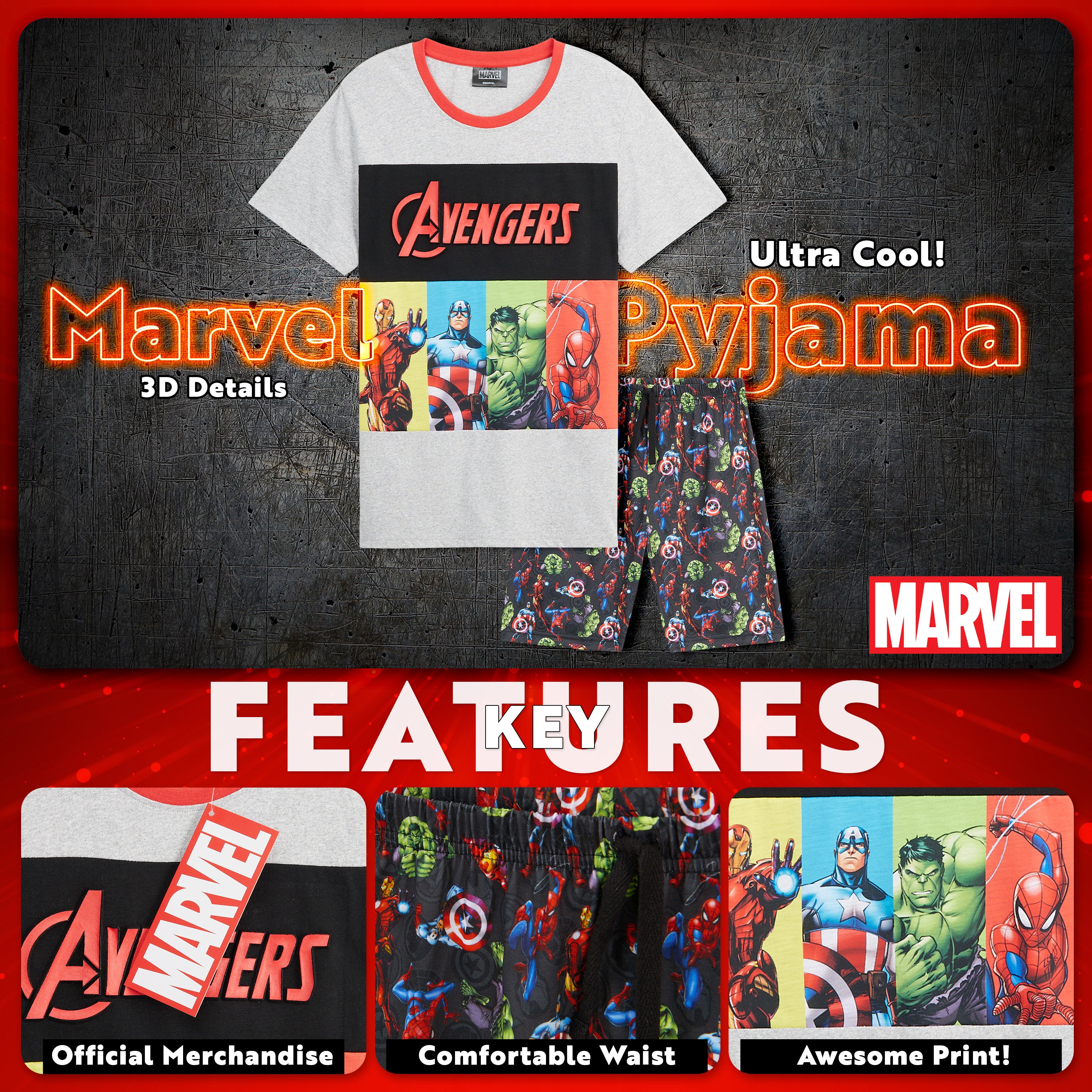 marvel-boys-pyjama-gar-on-spiderman-t-shirt-short image 3