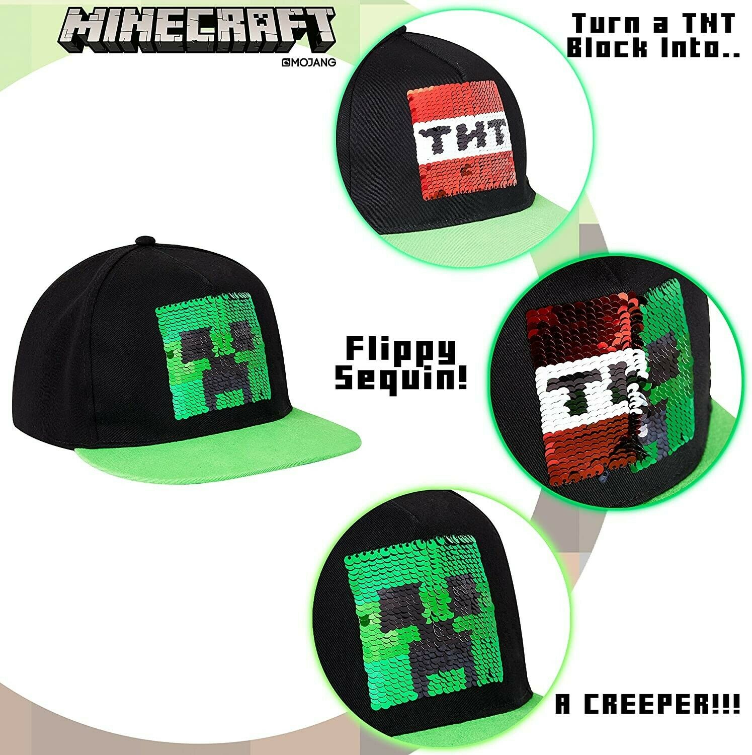 minecraft-casquette-gar-on-creeper-tnt-trucker-taille-unique image 6