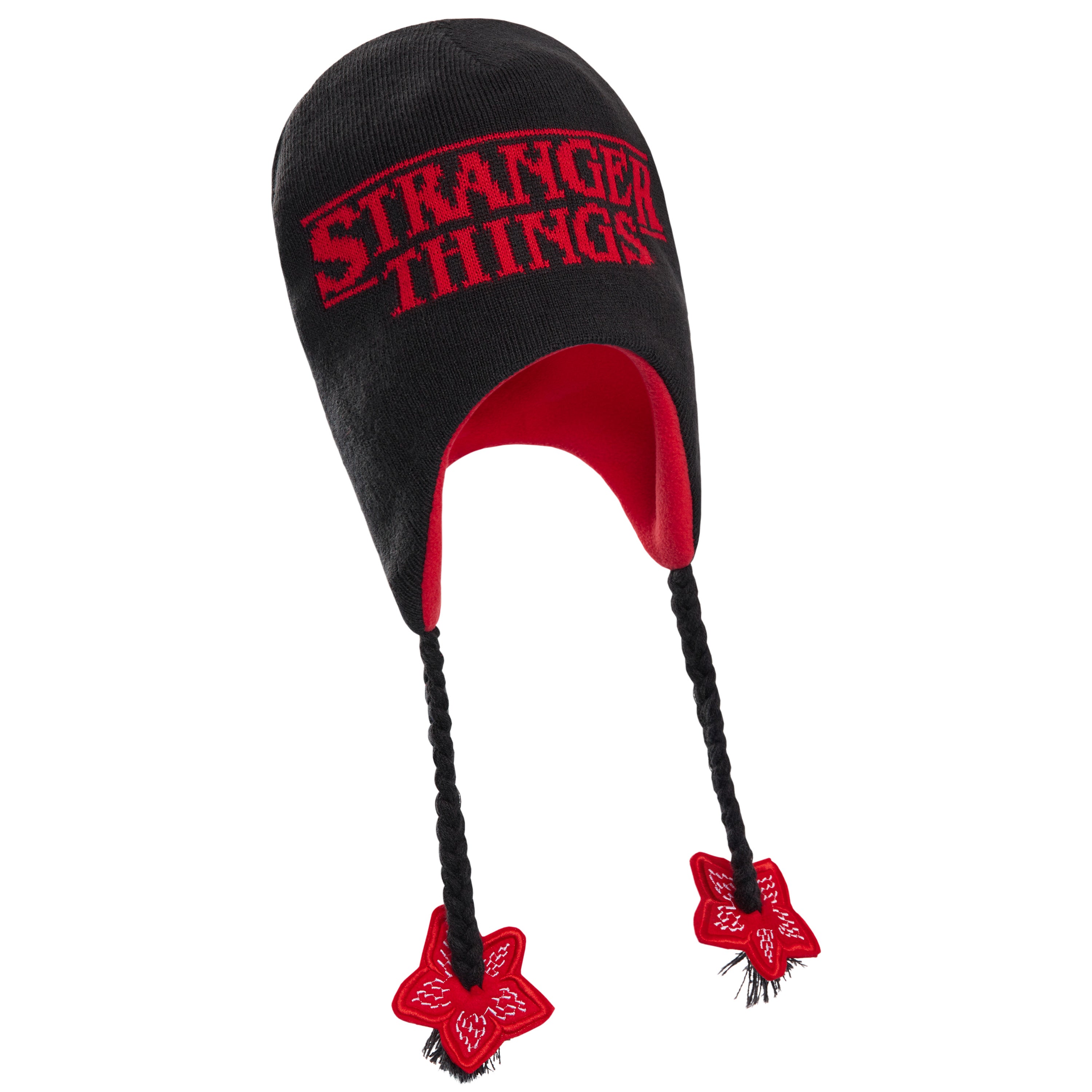 stranger-things-bonnet-enfant-rabats-oreilles-noir image 1
