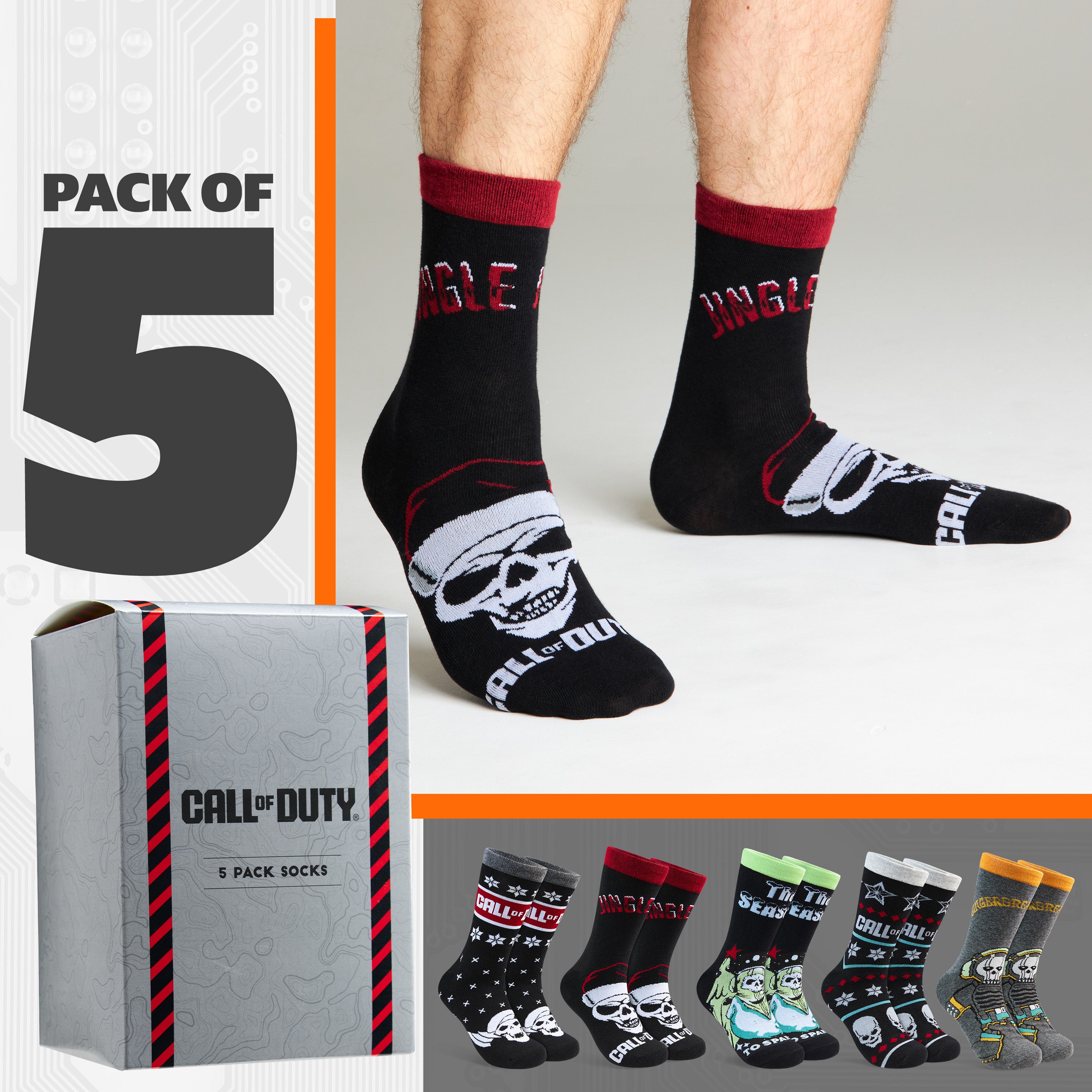get-trend-call-of-duty-chaussettes-homme-lot-5-coton image 5