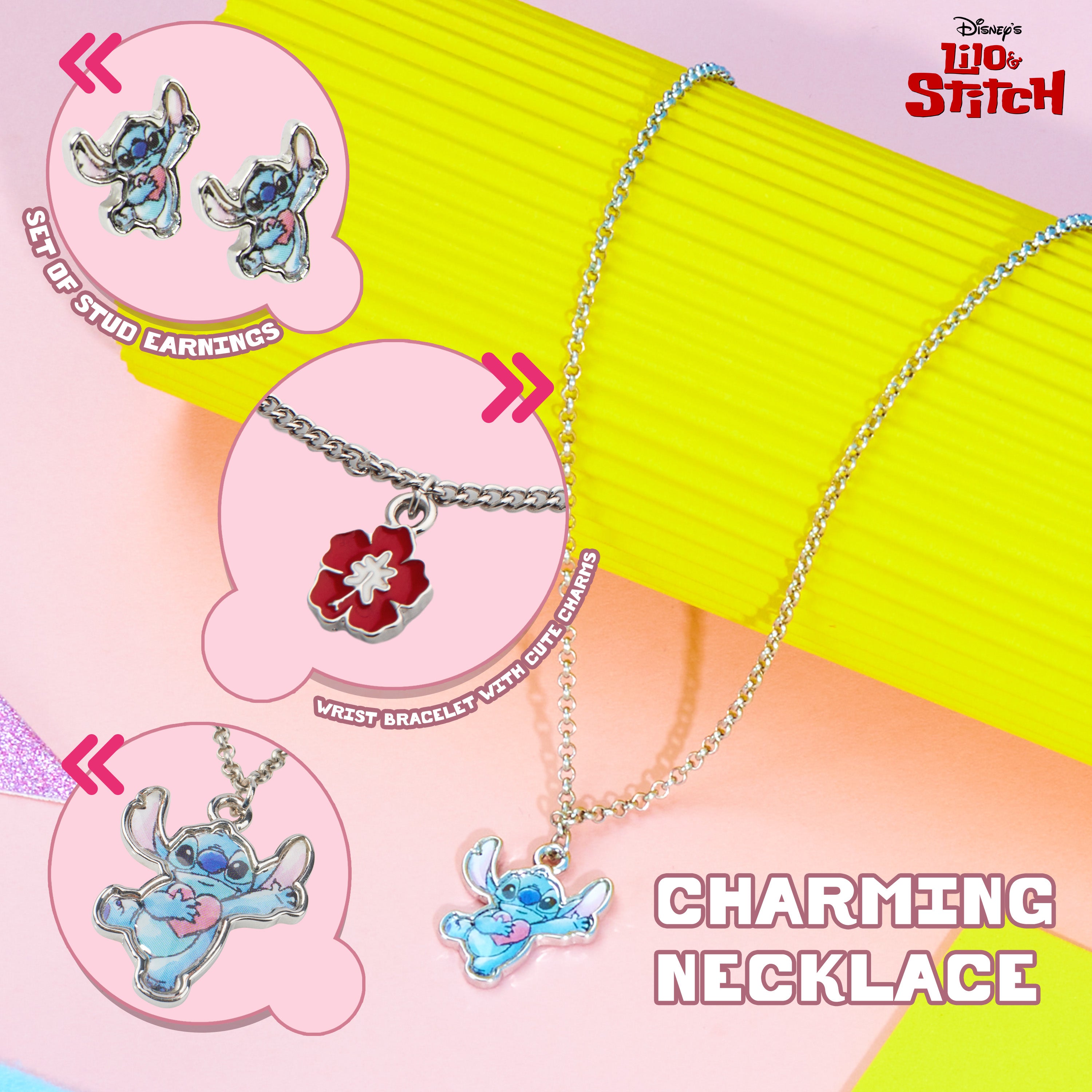 disney-stitch-parure-bijoux-fille-collier-bracelet image 4