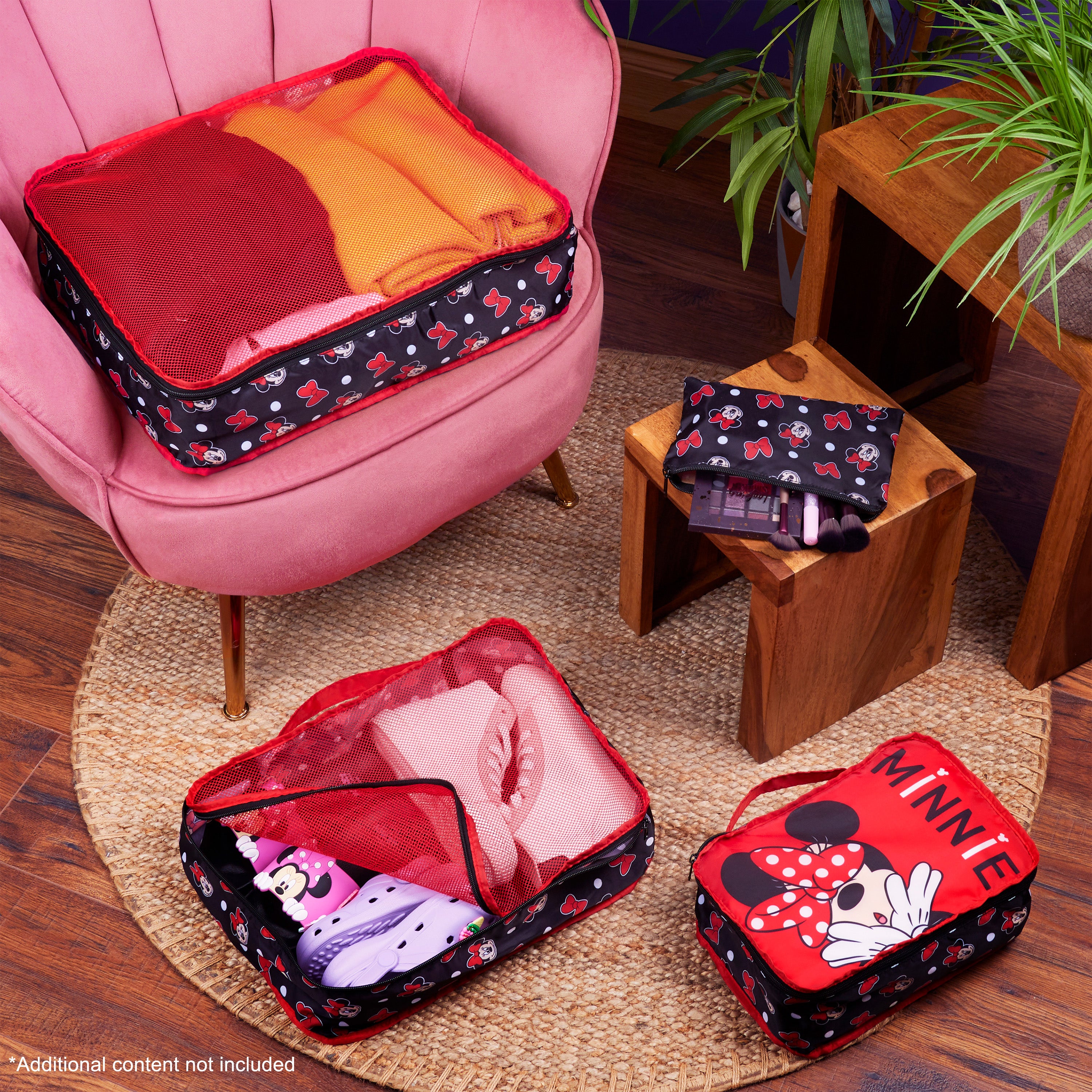 disney-minnie-mouse-organiseurs-valise-lot-4-cubes-rouges image 2