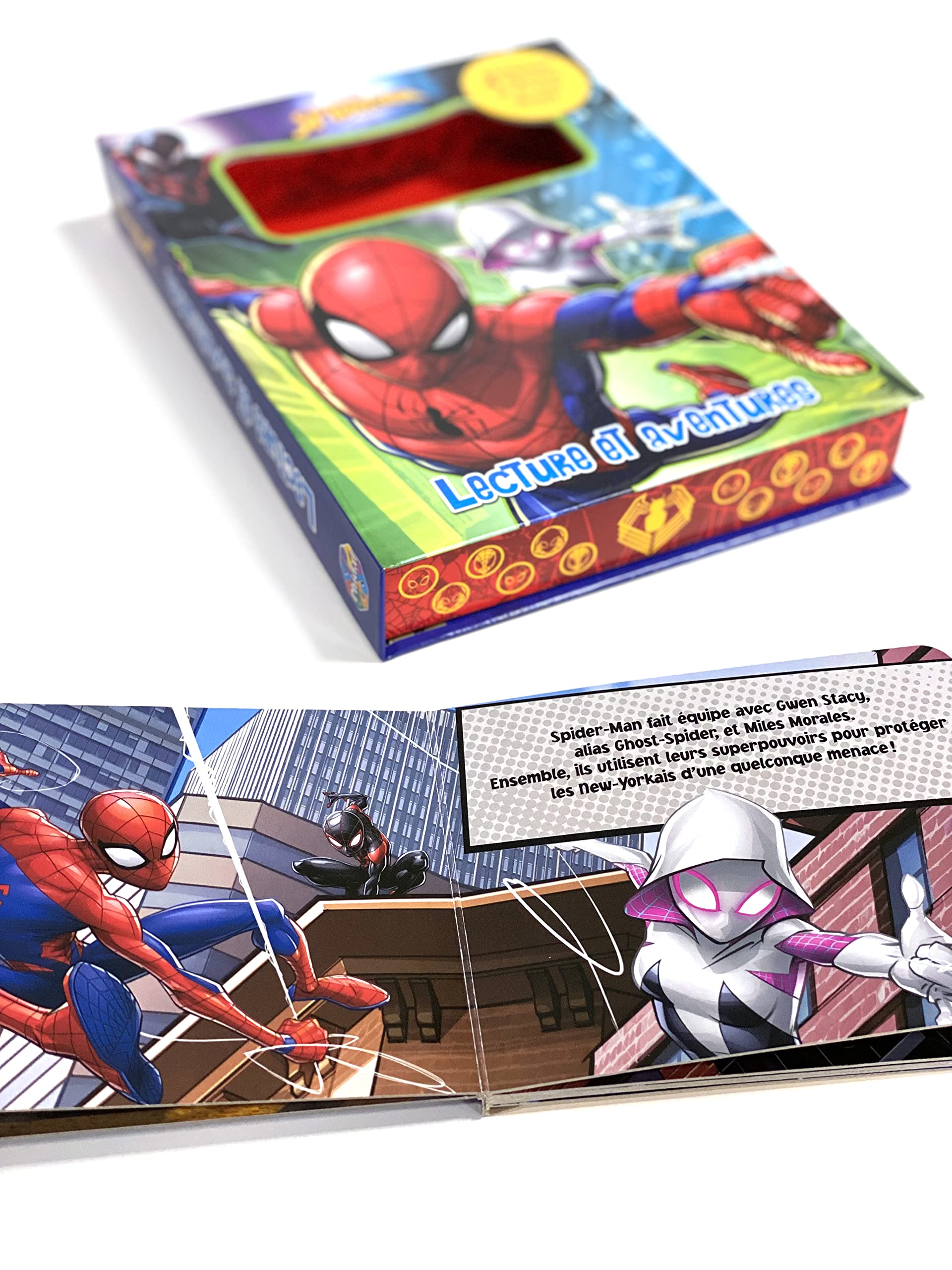 marvel-spiderman-lecture-et-aventures-livre-4-figurines image 5