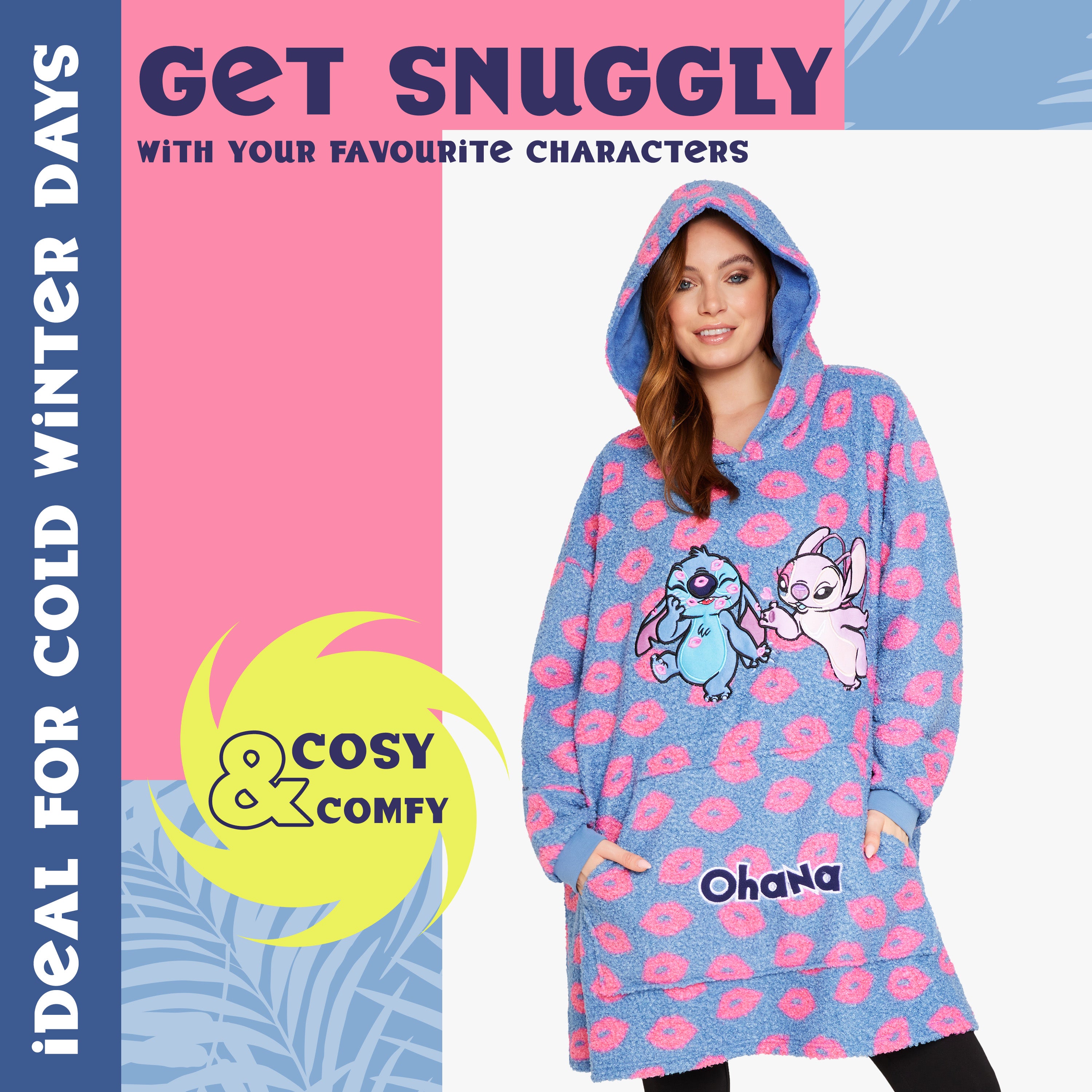 disney-stitch-angel-sweat-plaid-oversize-femme-polaire image 3