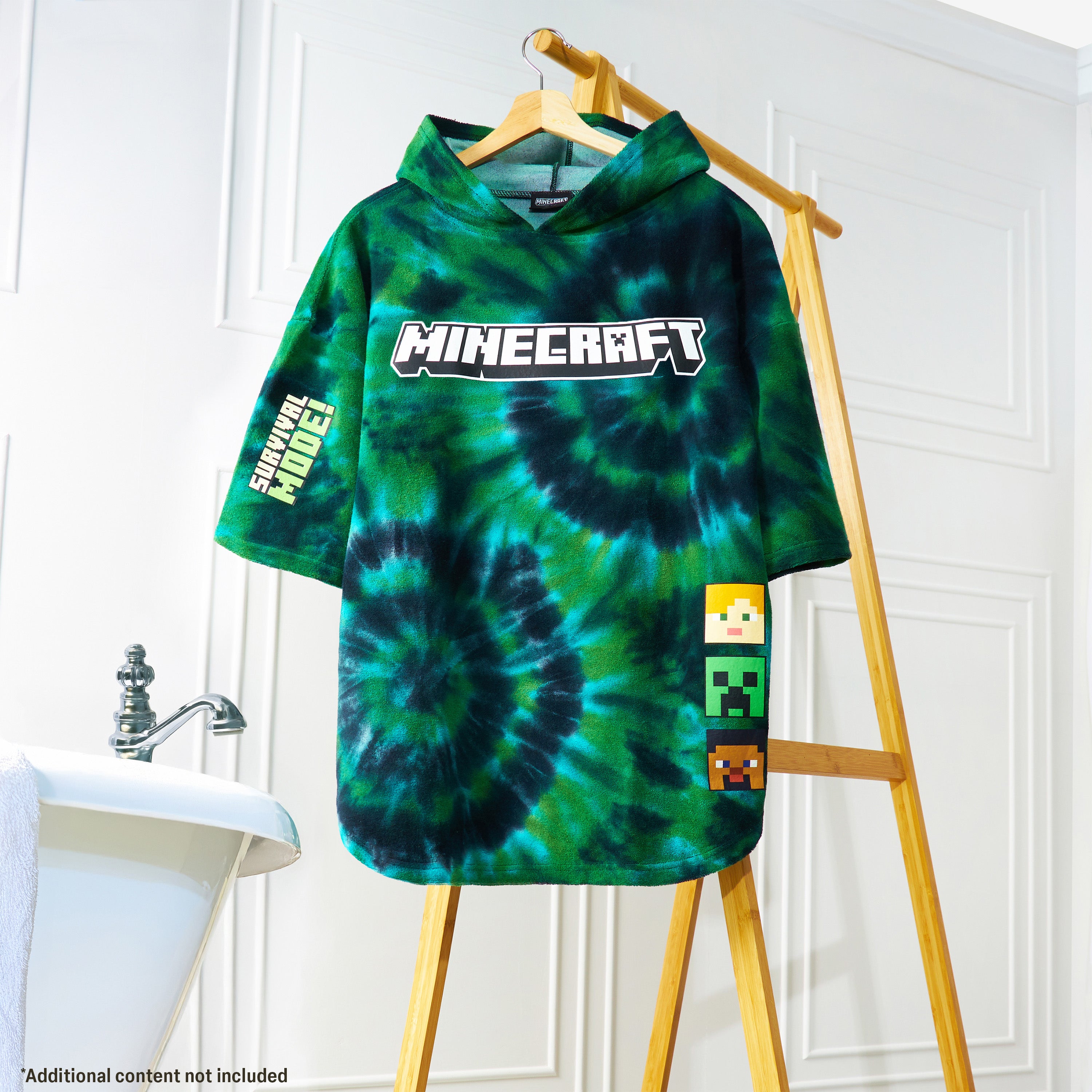 minecraft-poncho-serviette-capuche-6-9-ans-absorbant image 5