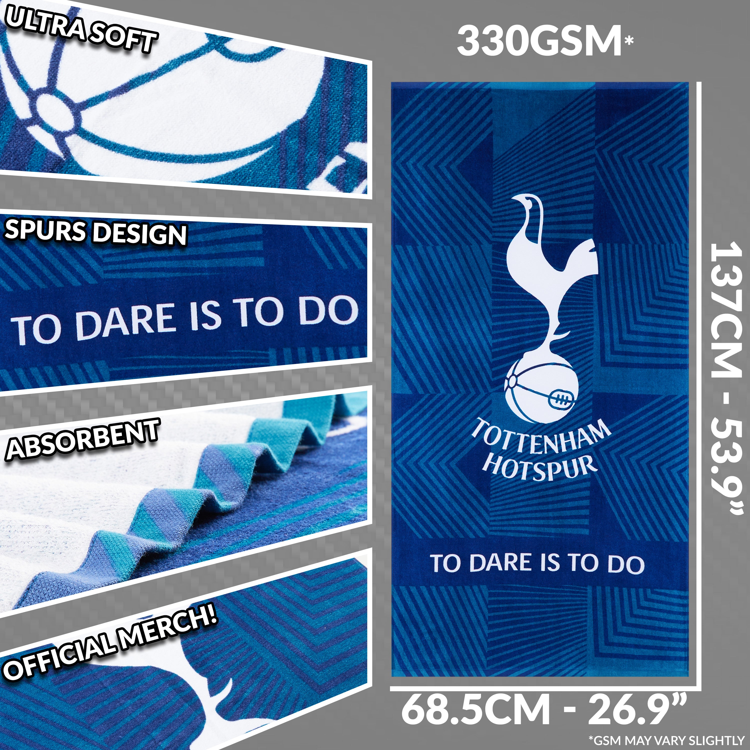 tottenham-hotspur-serviette-bain-coton-137x69-supporter image 6
