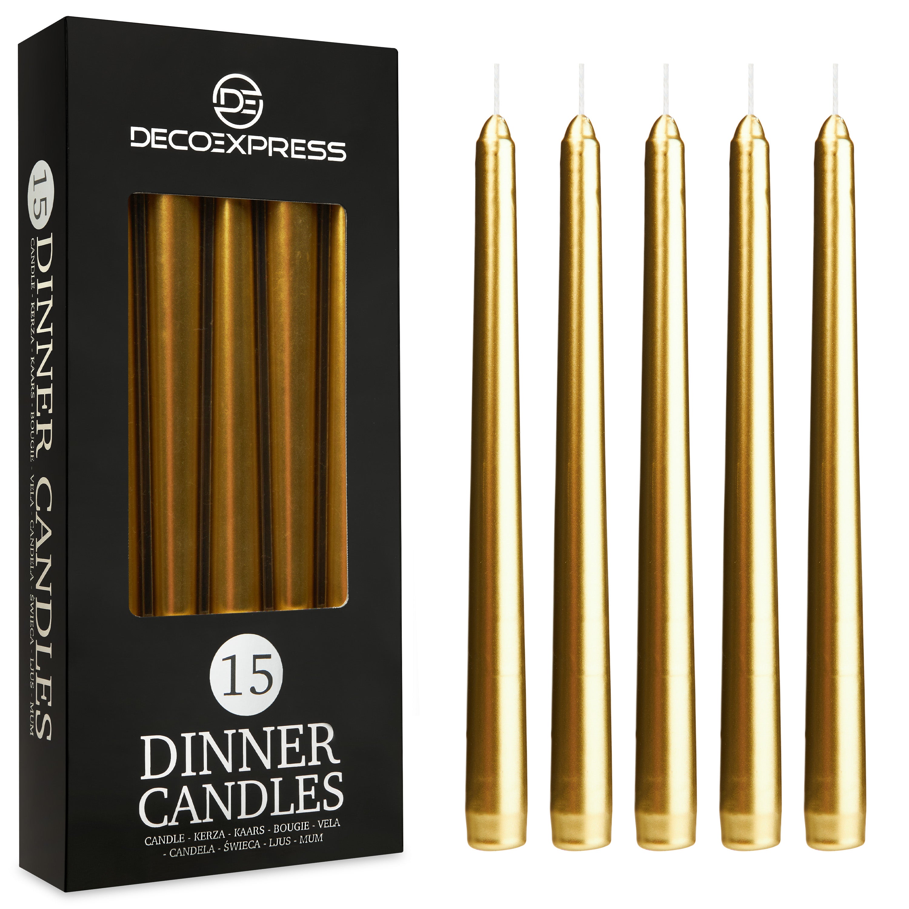 deco-express-bougies-chandelier-dor-es-8h-sans-parfum image 1