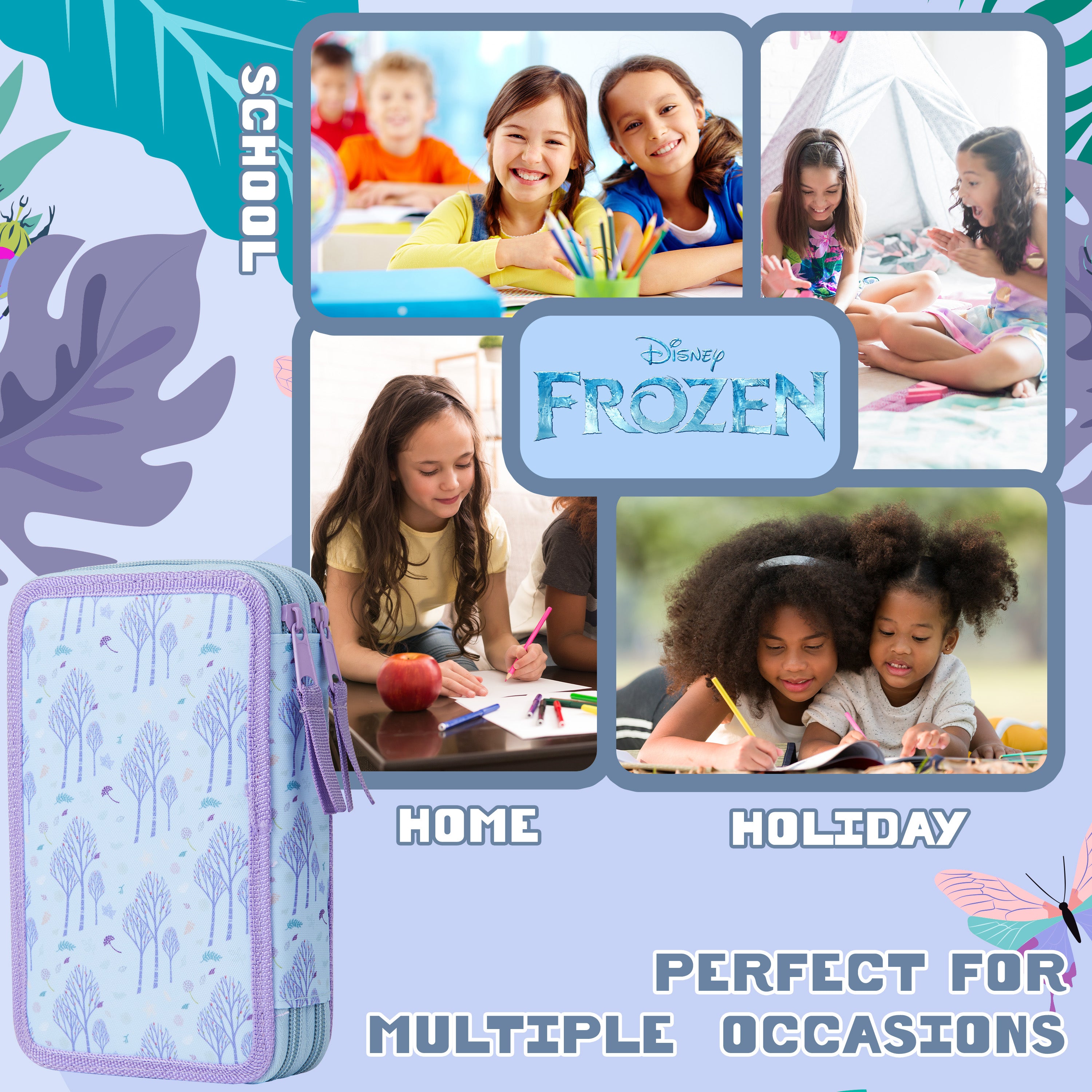 disney-frozen-trousse-garnie-double-zip-bleue-feutres image 5