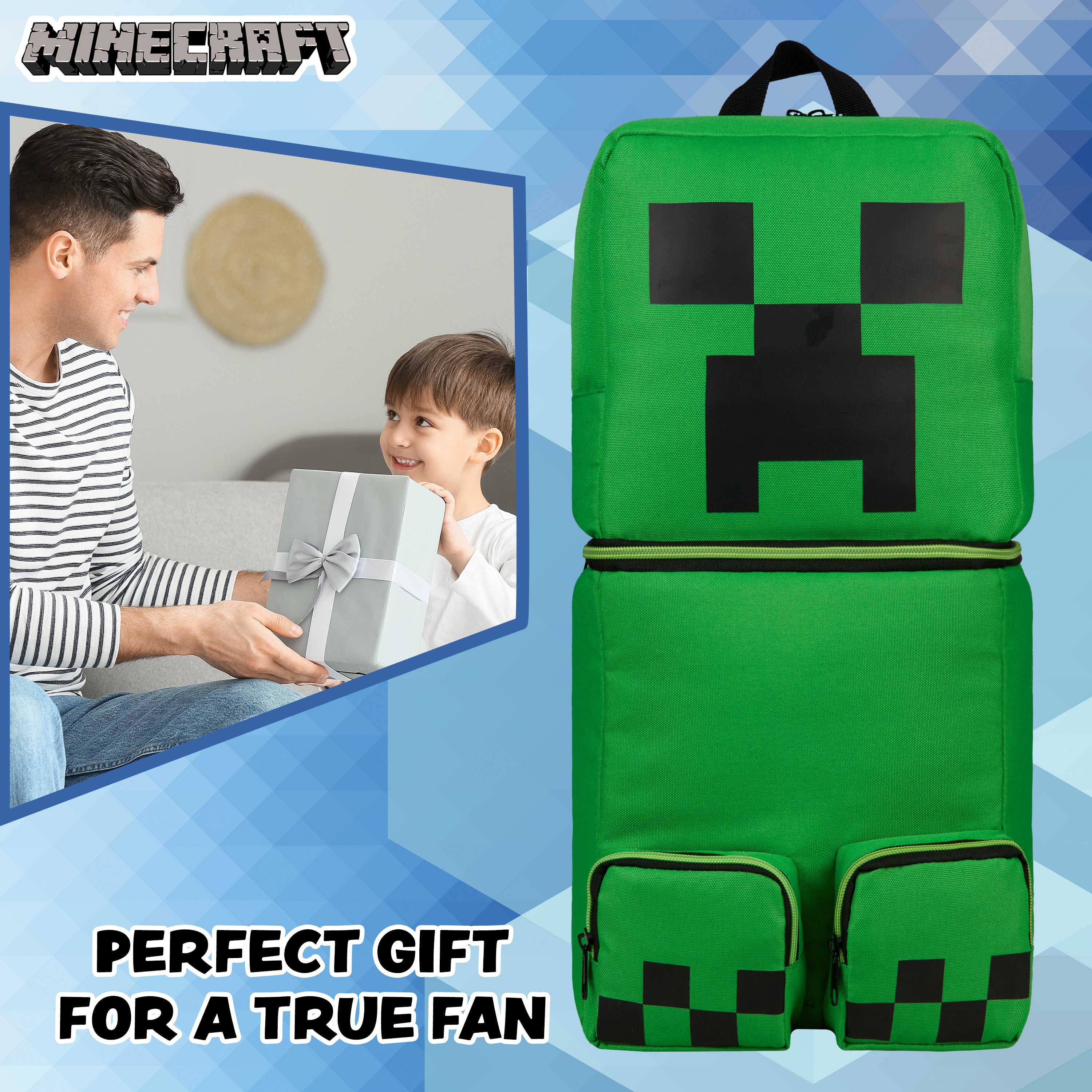 minecraft-creeper-sac-dos-enfant-vert-3d-officiel image 3