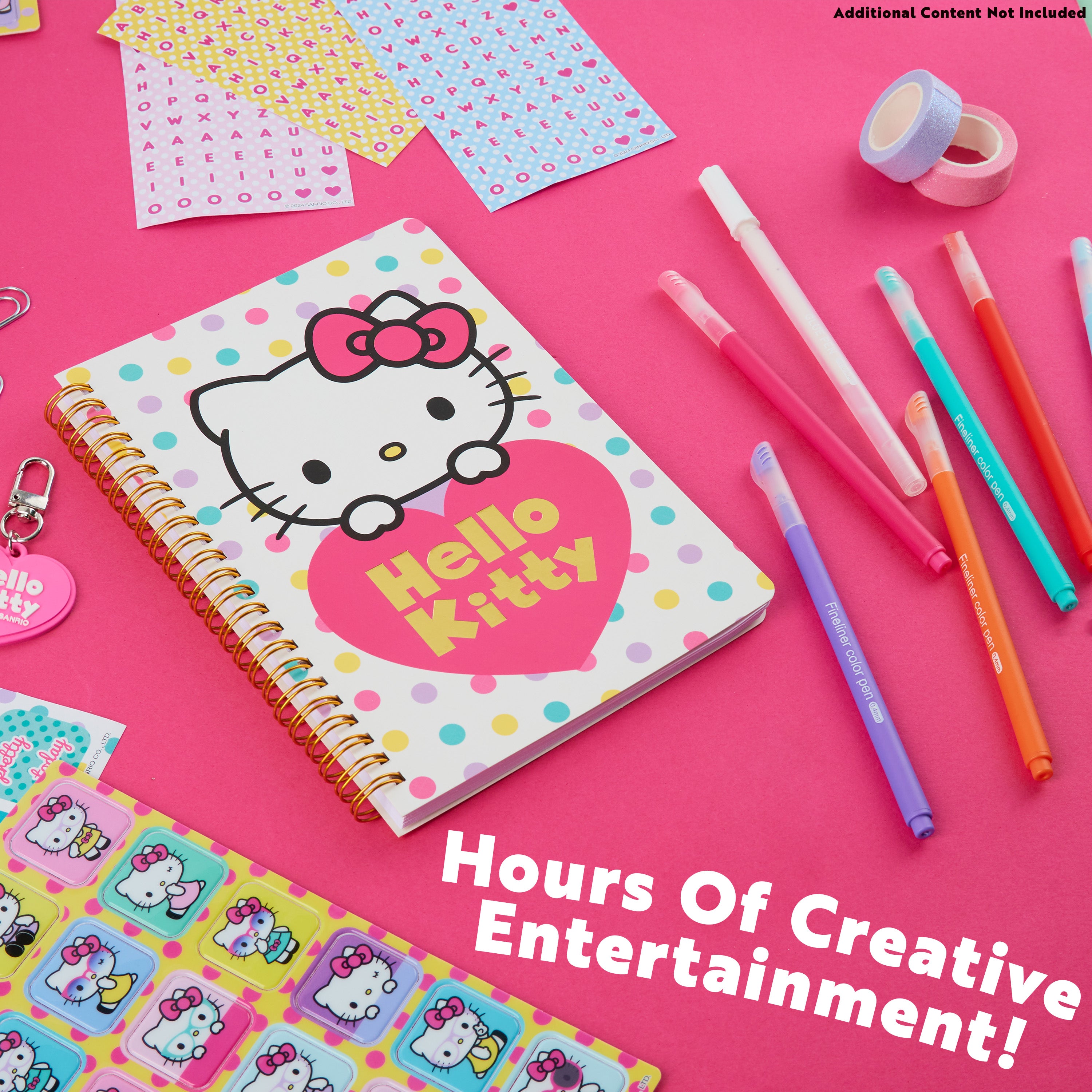 hello-kitty-kit-journal-diy-fille-a5-stickers-kawaii-cr-atif image 5